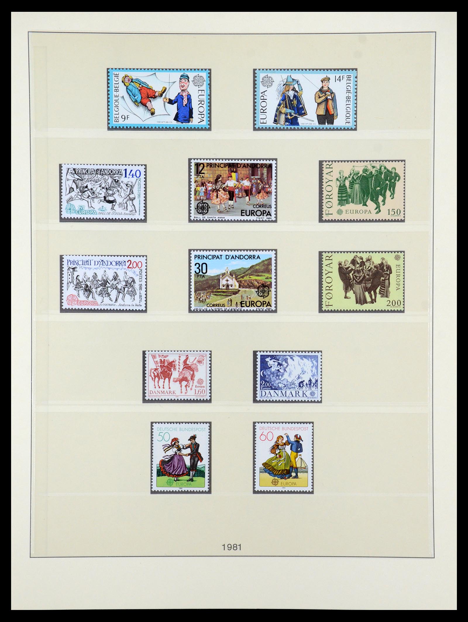 35261 034 - Postzegelverzameling 35261 Europa CEPT 1977-2010.