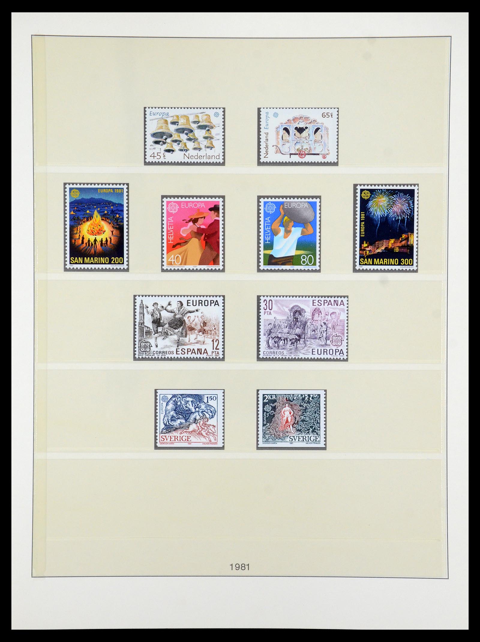 35261 041 - Postzegelverzameling 35261 Europa CEPT 1977-2010.
