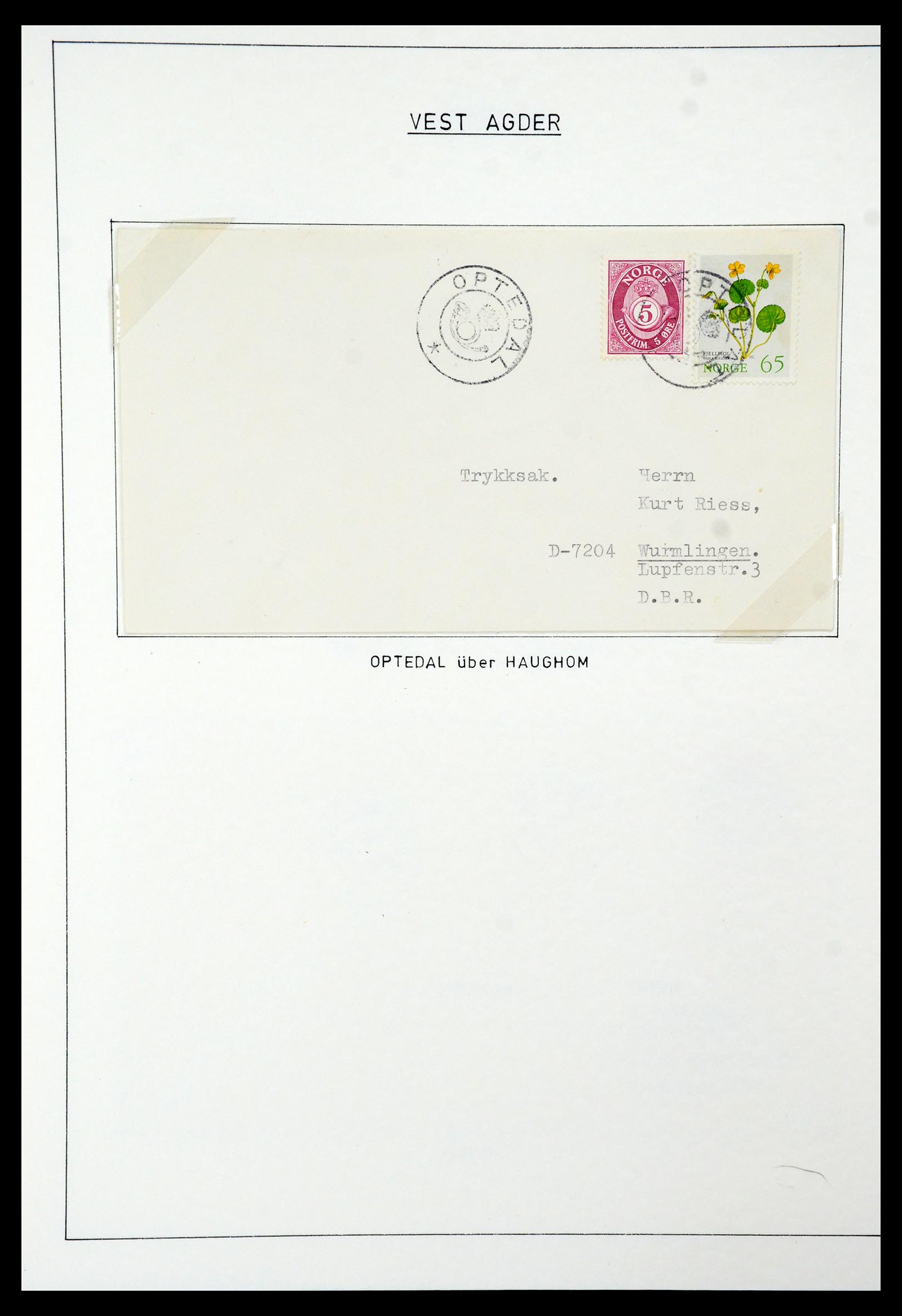 35263 003 - Postzegelverzameling 35263 Noorwegen brieven 1937-1987.