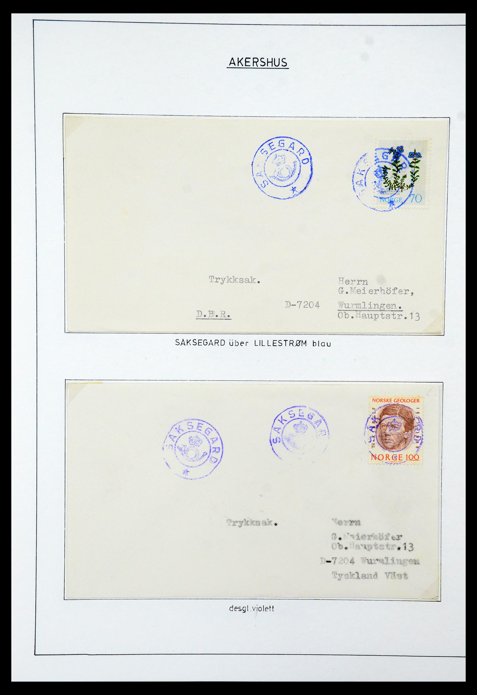 35263 004 - Postzegelverzameling 35263 Noorwegen brieven 1937-1987.