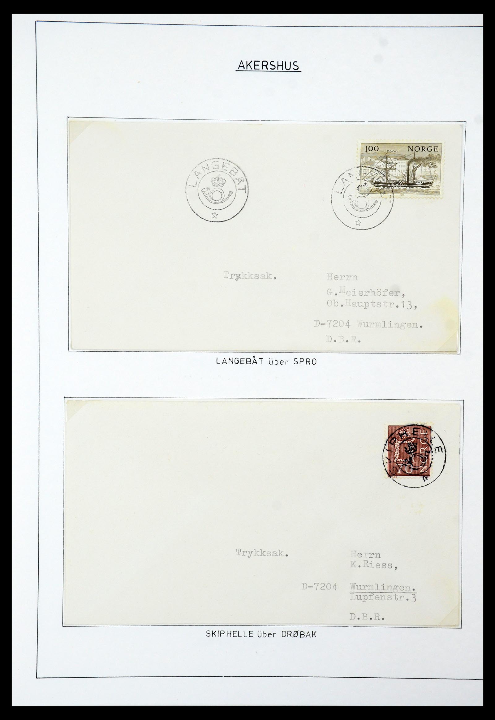 35263 005 - Postzegelverzameling 35263 Noorwegen brieven 1937-1987.