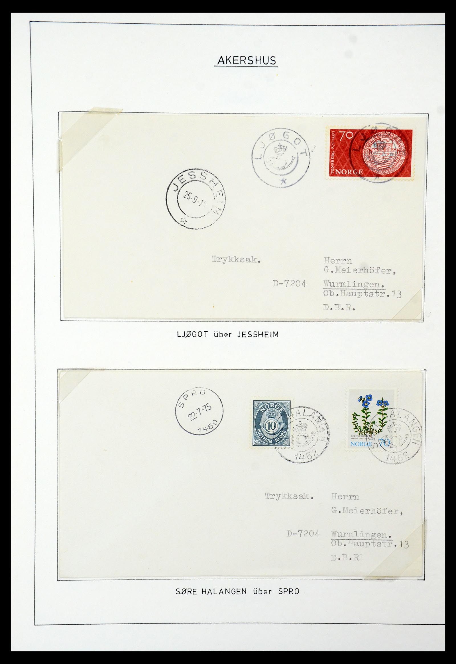 35263 006 - Postzegelverzameling 35263 Noorwegen brieven 1937-1987.