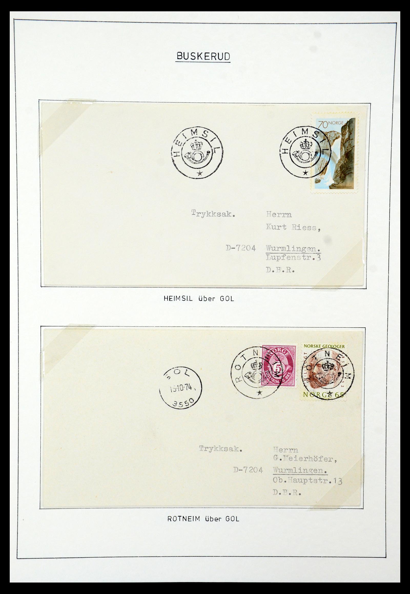 35263 011 - Postzegelverzameling 35263 Noorwegen brieven 1937-1987.