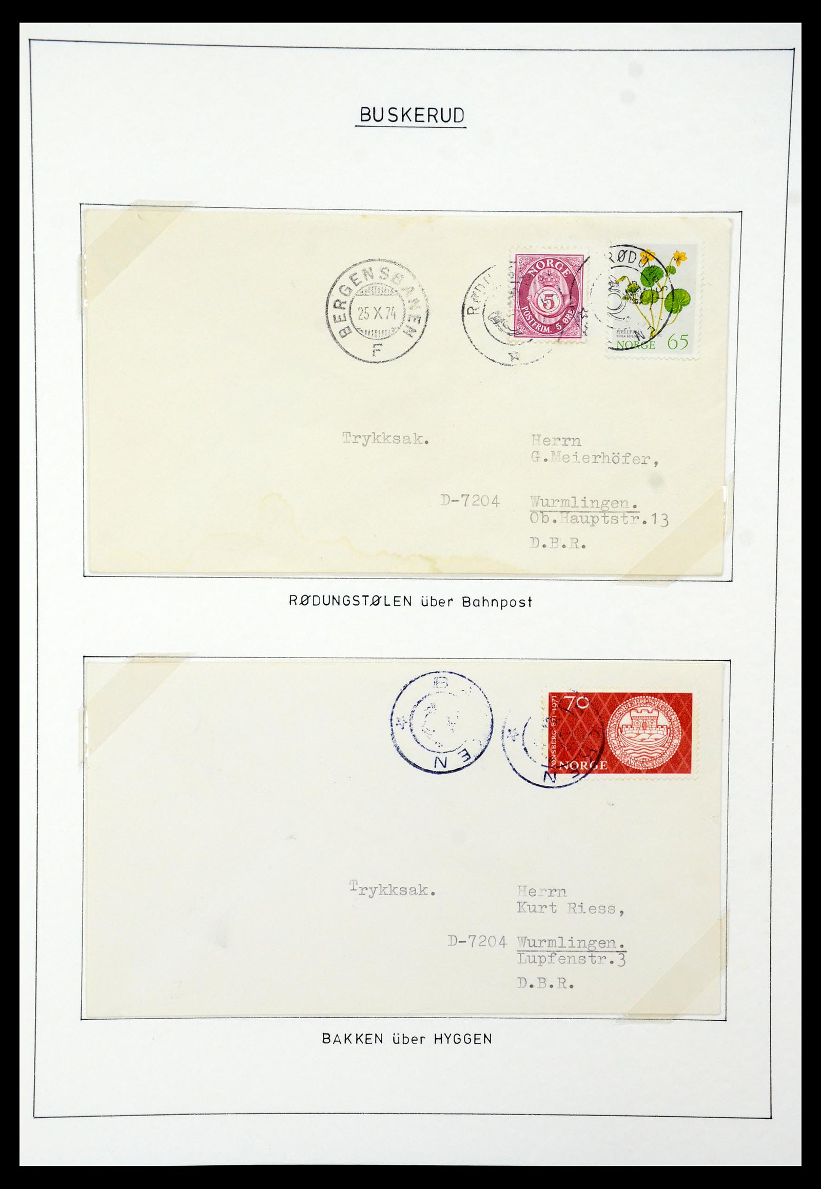 35263 013 - Postzegelverzameling 35263 Noorwegen brieven 1937-1987.