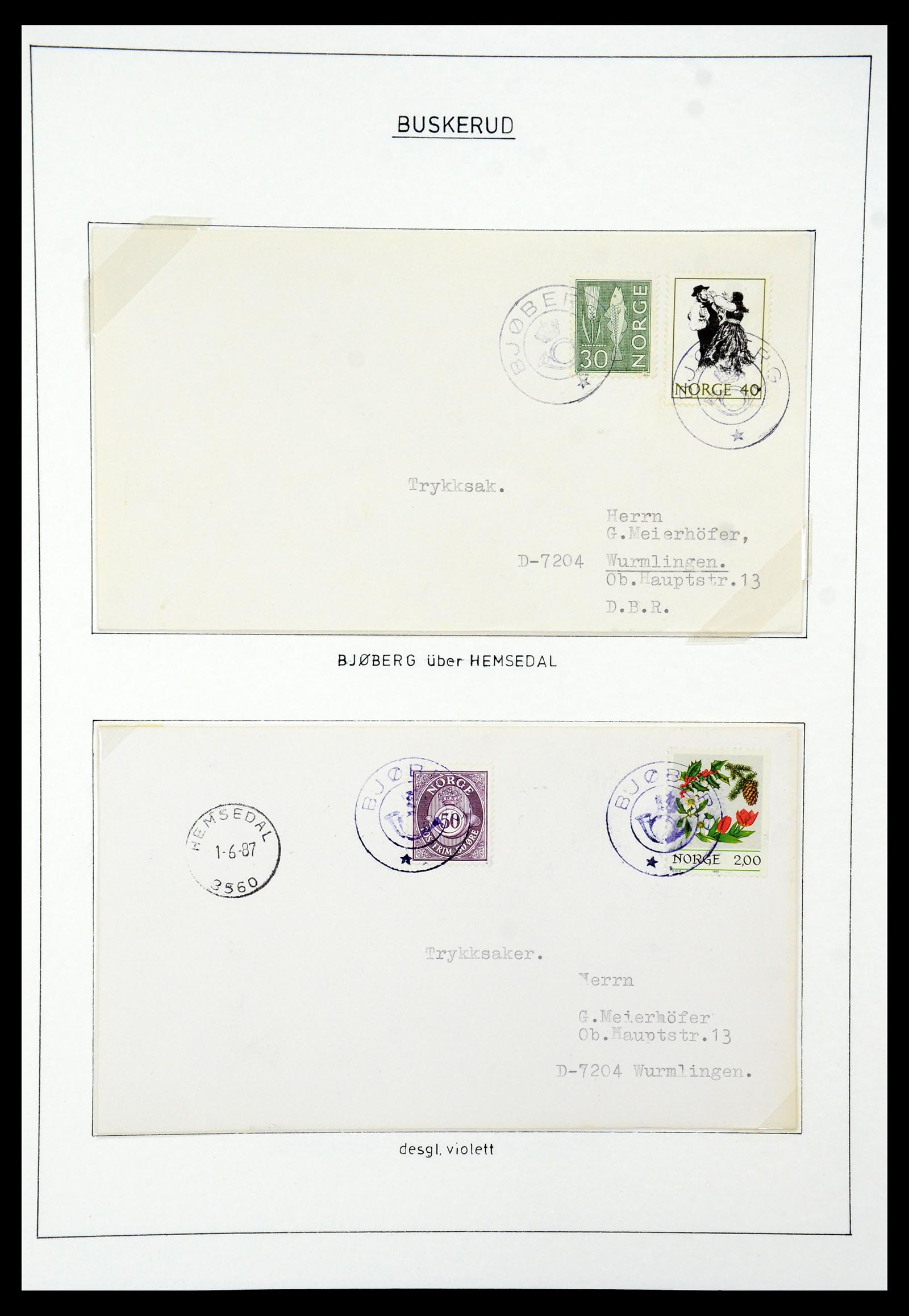 35263 014 - Postzegelverzameling 35263 Noorwegen brieven 1937-1987.