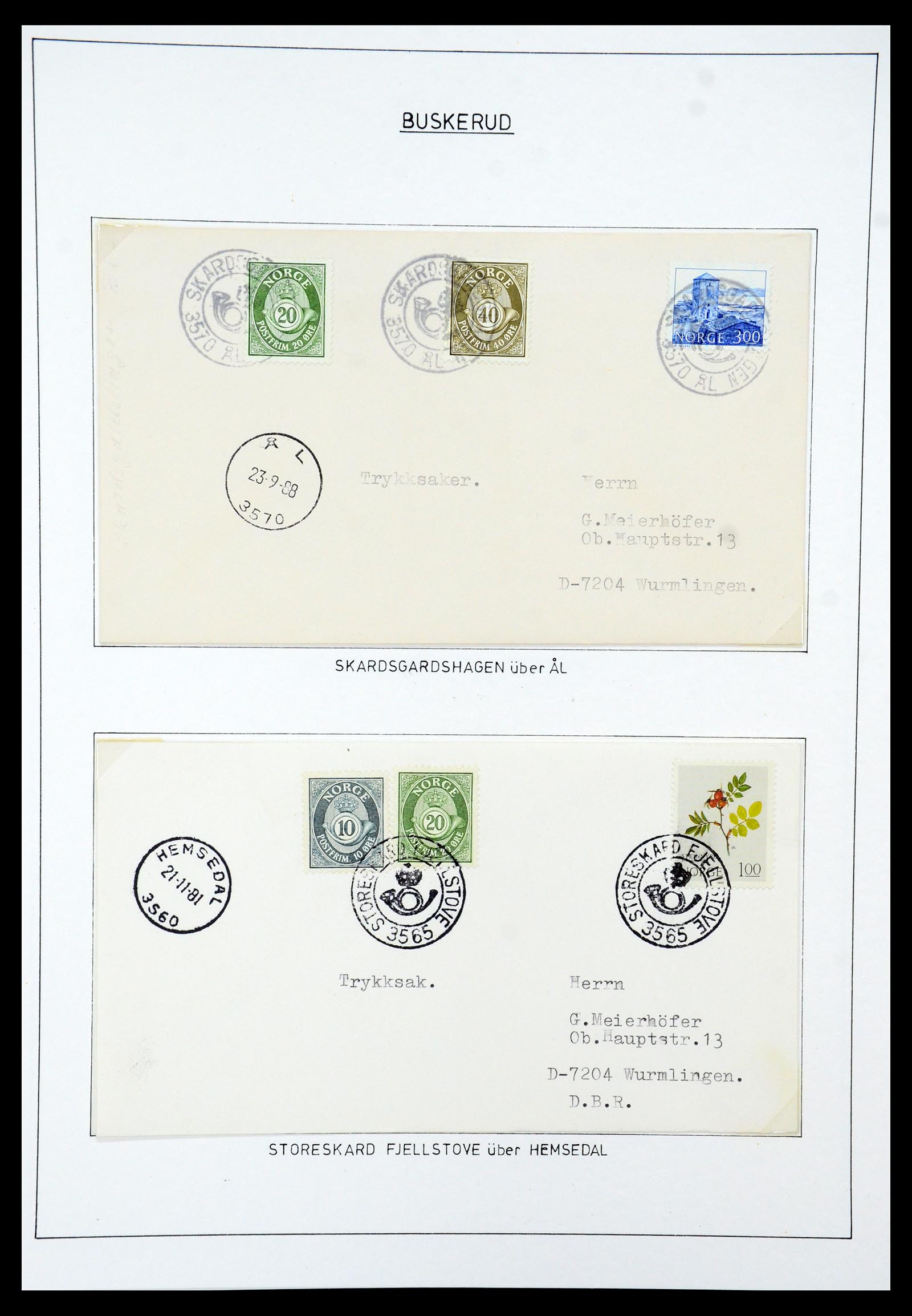 35263 015 - Postzegelverzameling 35263 Noorwegen brieven 1937-1987.