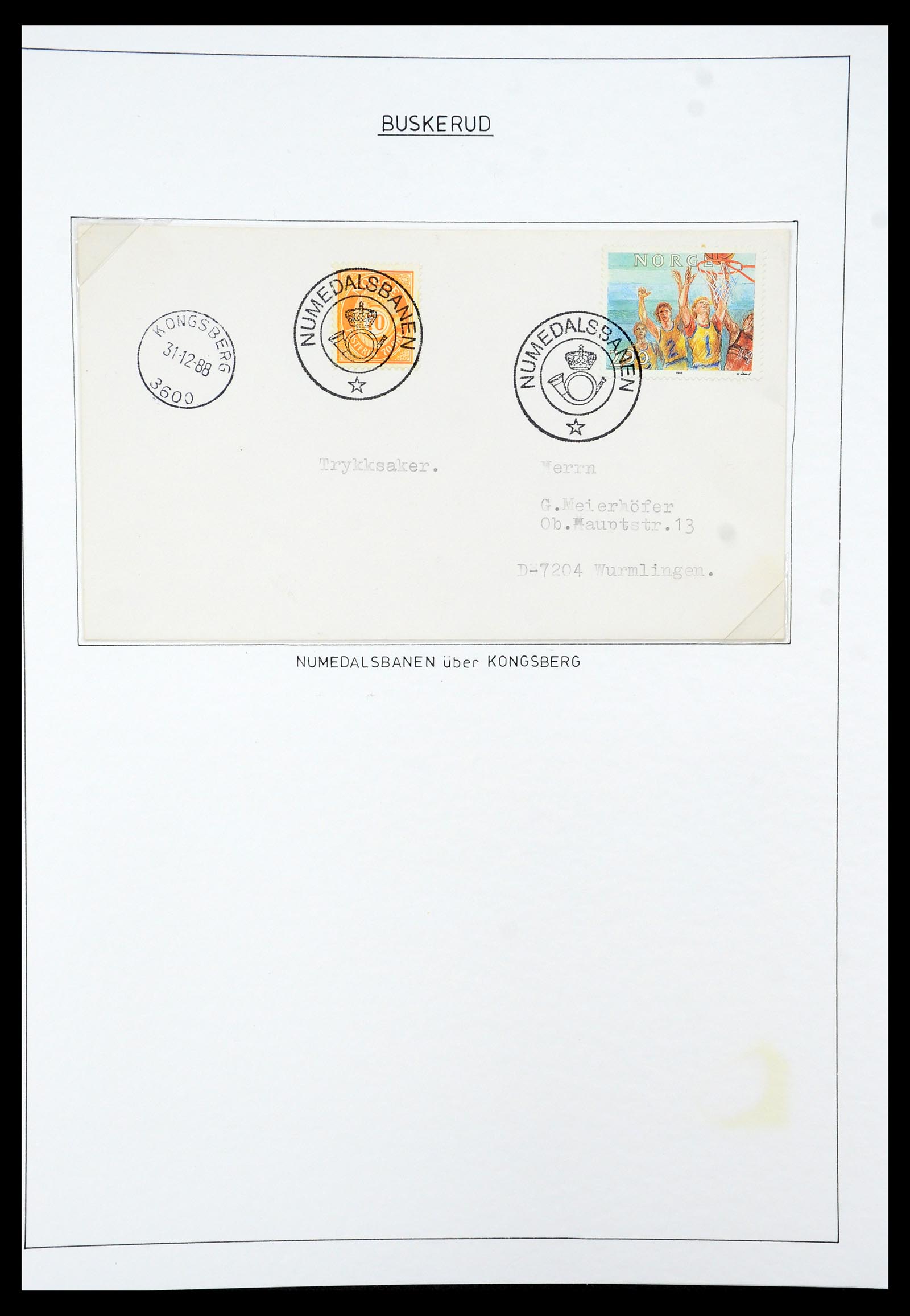 35263 016 - Postzegelverzameling 35263 Noorwegen brieven 1937-1987.