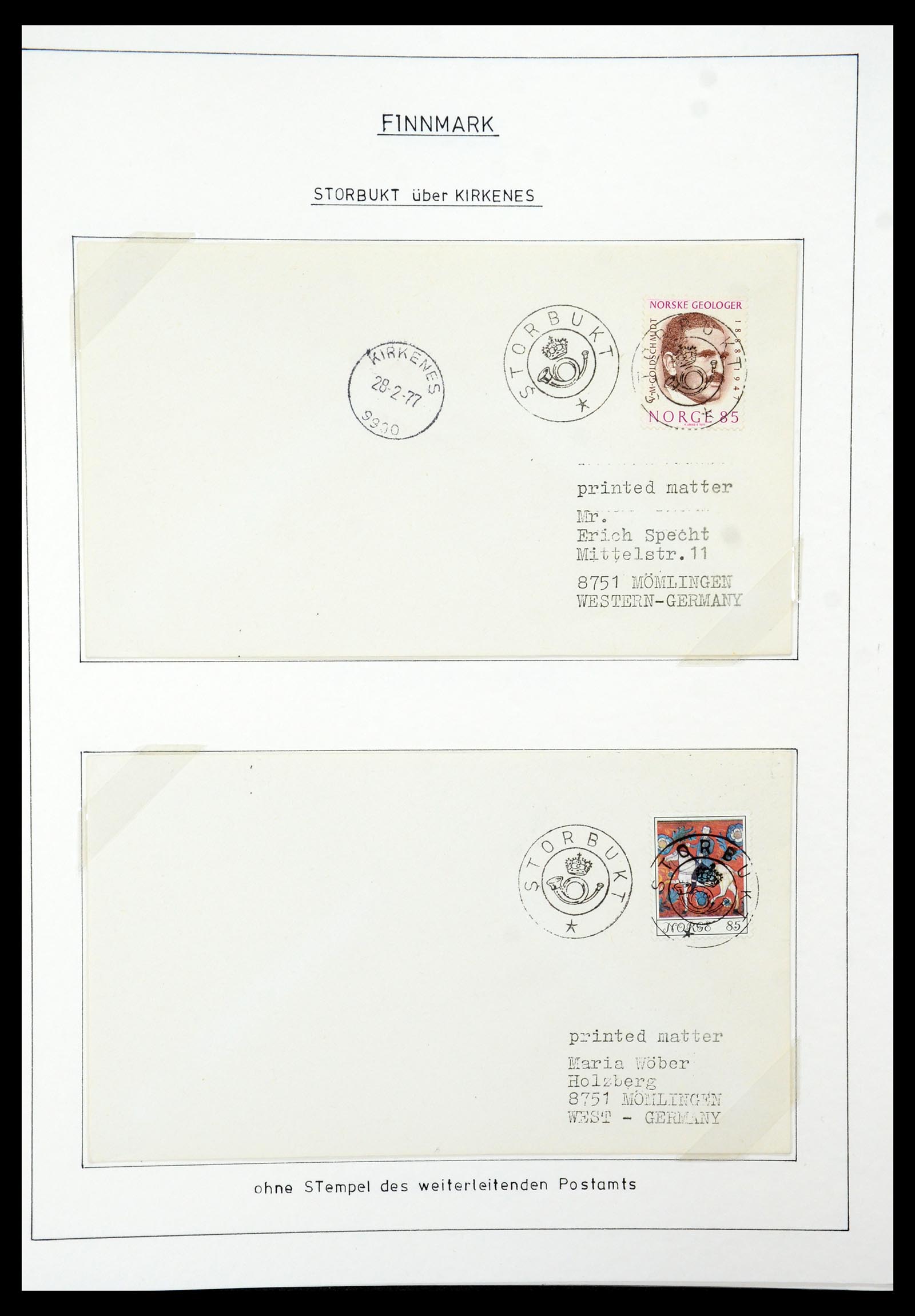 35263 018 - Postzegelverzameling 35263 Noorwegen brieven 1937-1987.