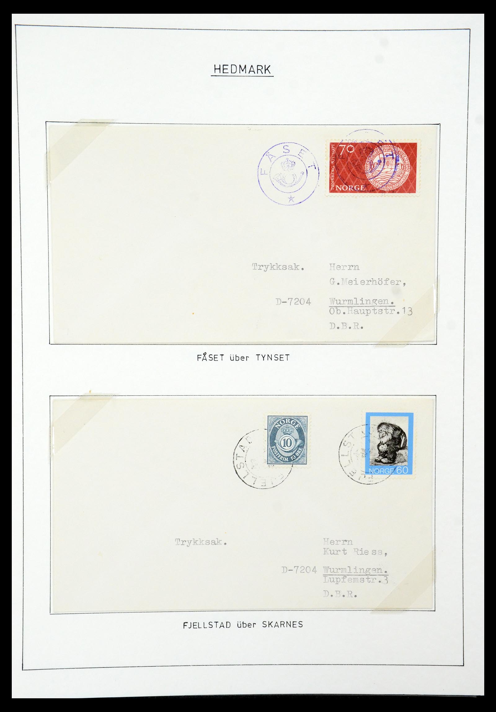 35263 021 - Postzegelverzameling 35263 Noorwegen brieven 1937-1987.