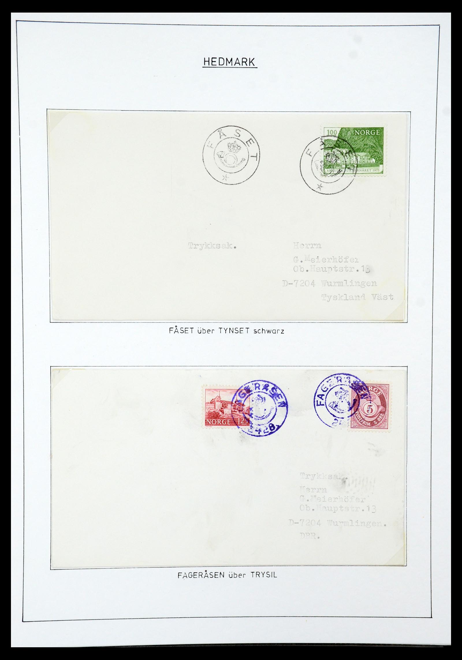 35263 022 - Postzegelverzameling 35263 Noorwegen brieven 1937-1987.