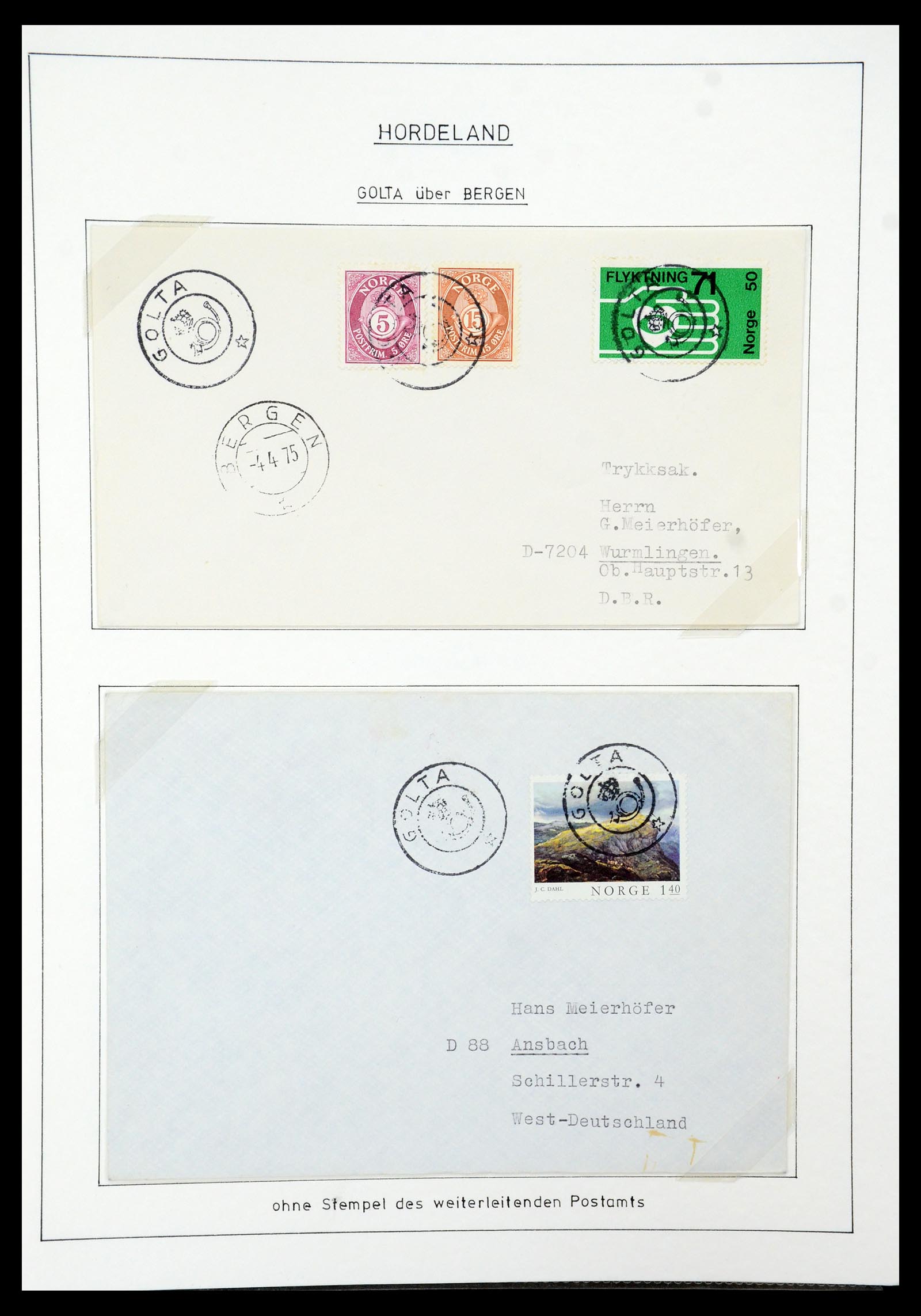 35263 026 - Postzegelverzameling 35263 Noorwegen brieven 1937-1987.