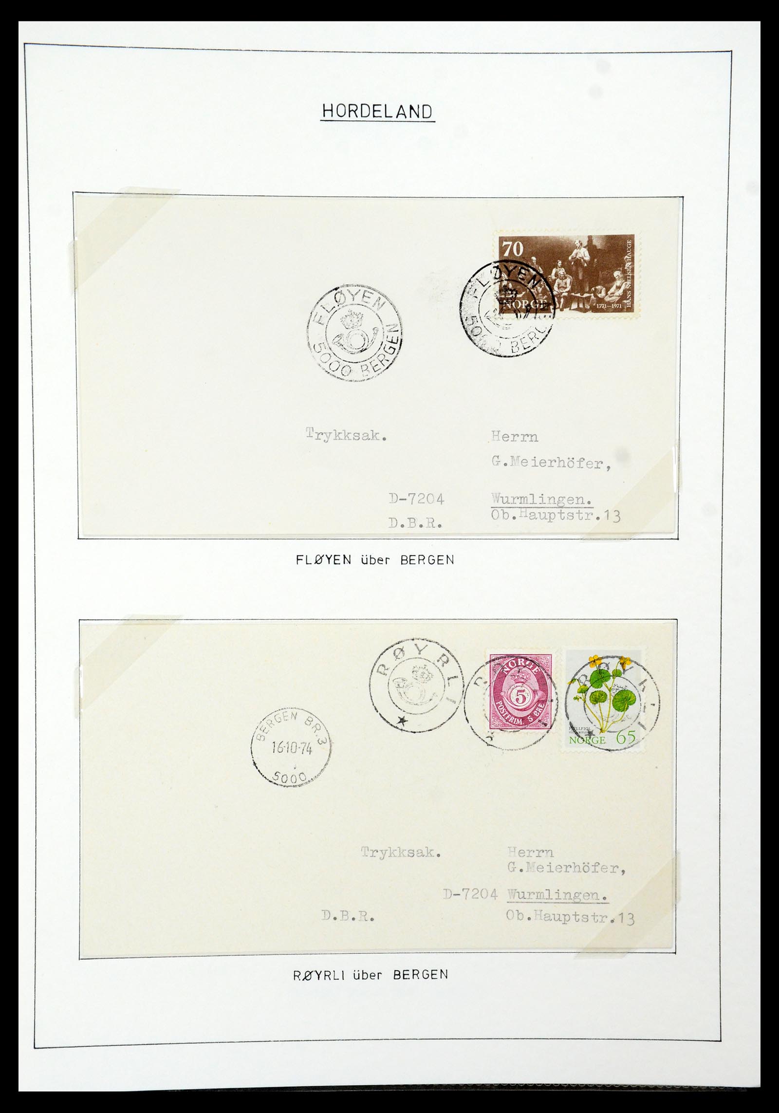35263 027 - Postzegelverzameling 35263 Noorwegen brieven 1937-1987.