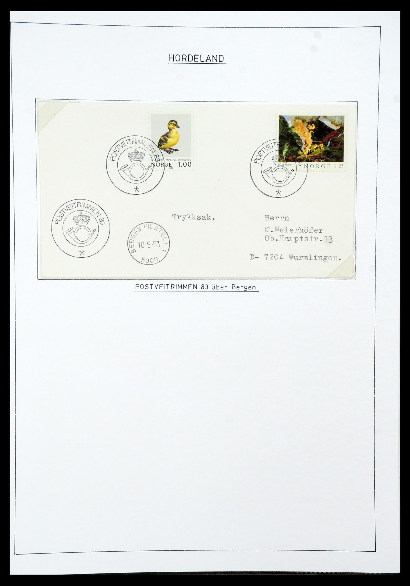35263 030 - Postzegelverzameling 35263 Noorwegen brieven 1937-1987.