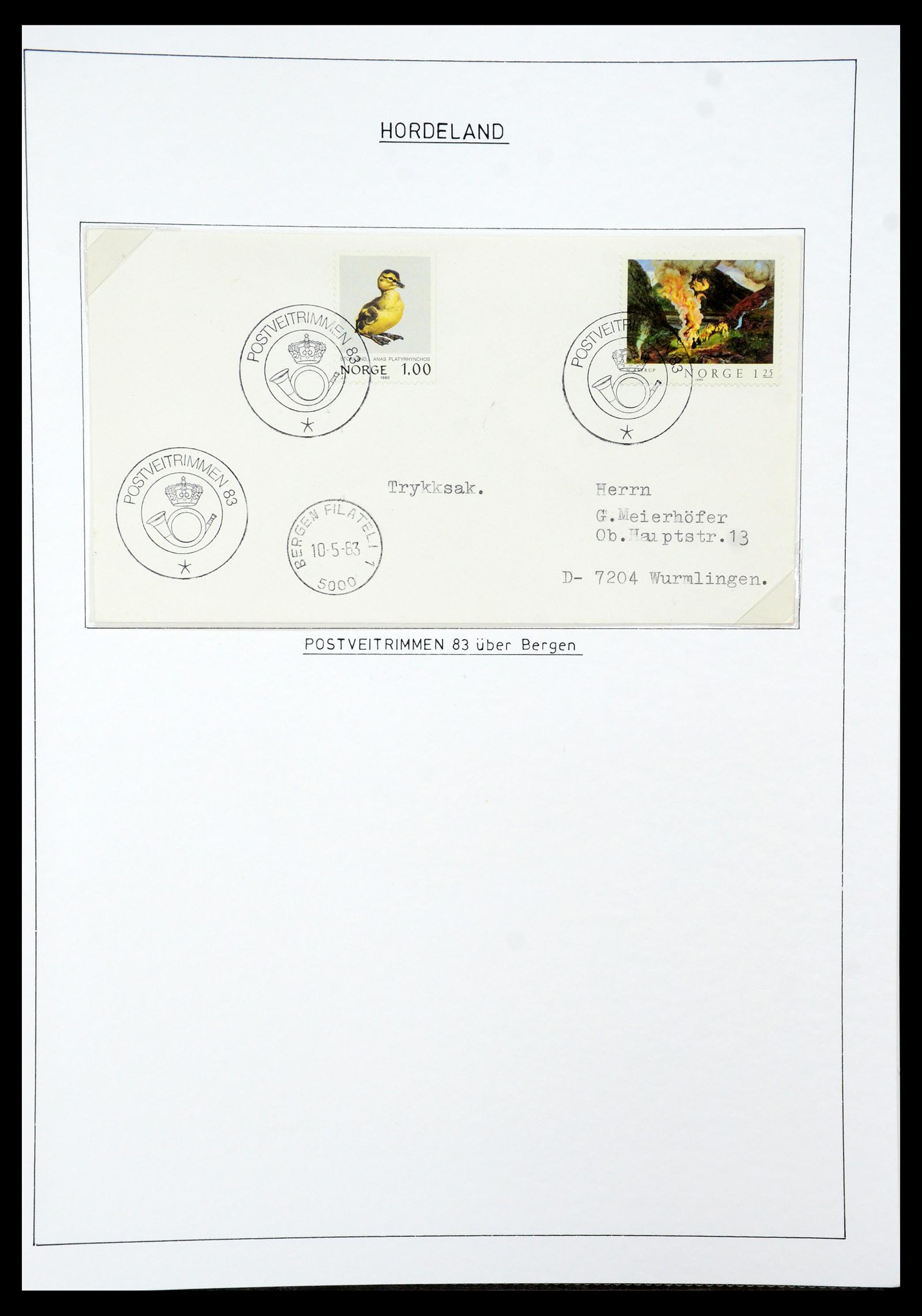 35263 031 - Postzegelverzameling 35263 Noorwegen brieven 1937-1987.