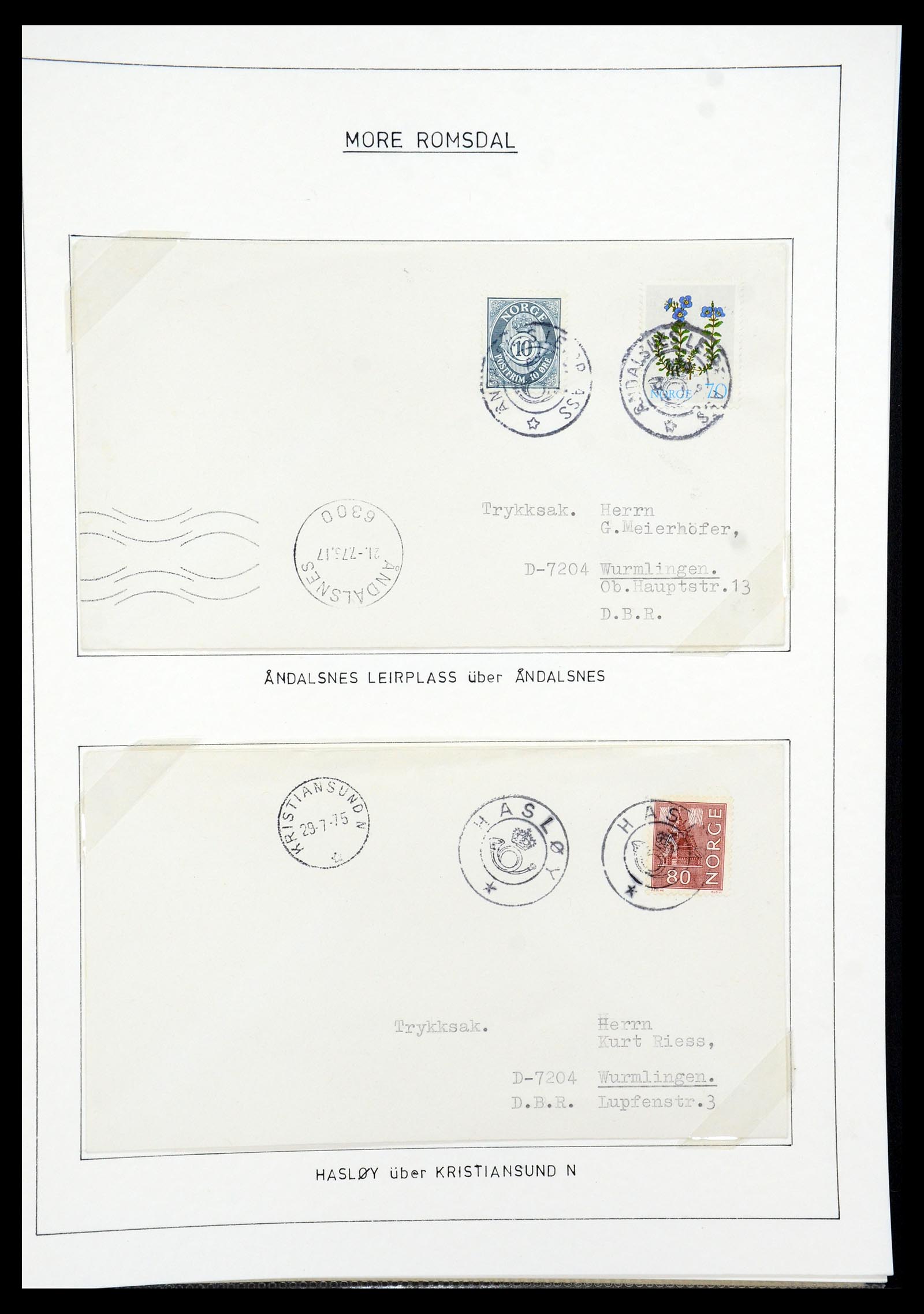 35263 040 - Postzegelverzameling 35263 Noorwegen brieven 1937-1987.