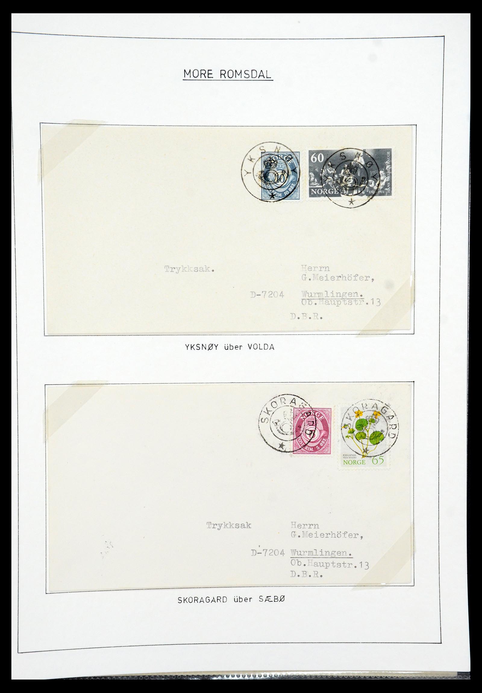 35263 043 - Postzegelverzameling 35263 Noorwegen brieven 1937-1987.