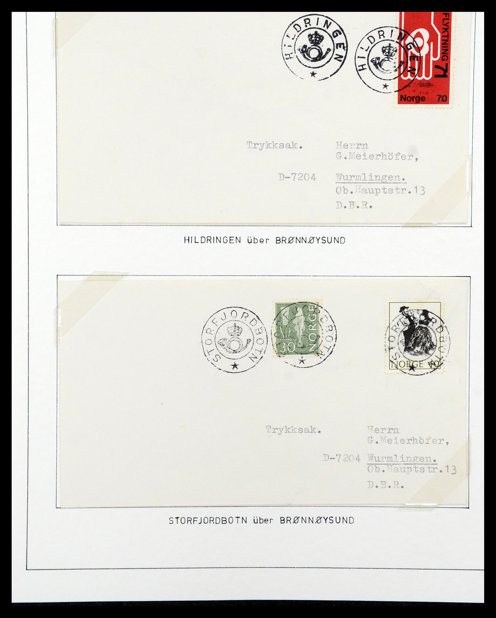 35263 046 - Postzegelverzameling 35263 Noorwegen brieven 1937-1987.