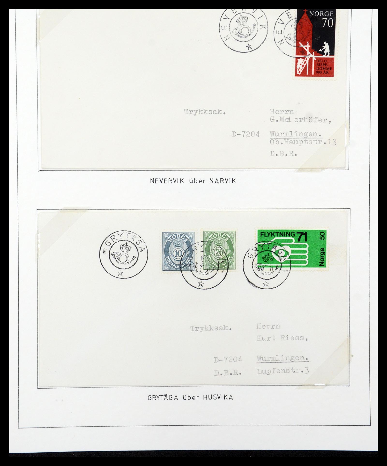 35263 049 - Postzegelverzameling 35263 Noorwegen brieven 1937-1987.