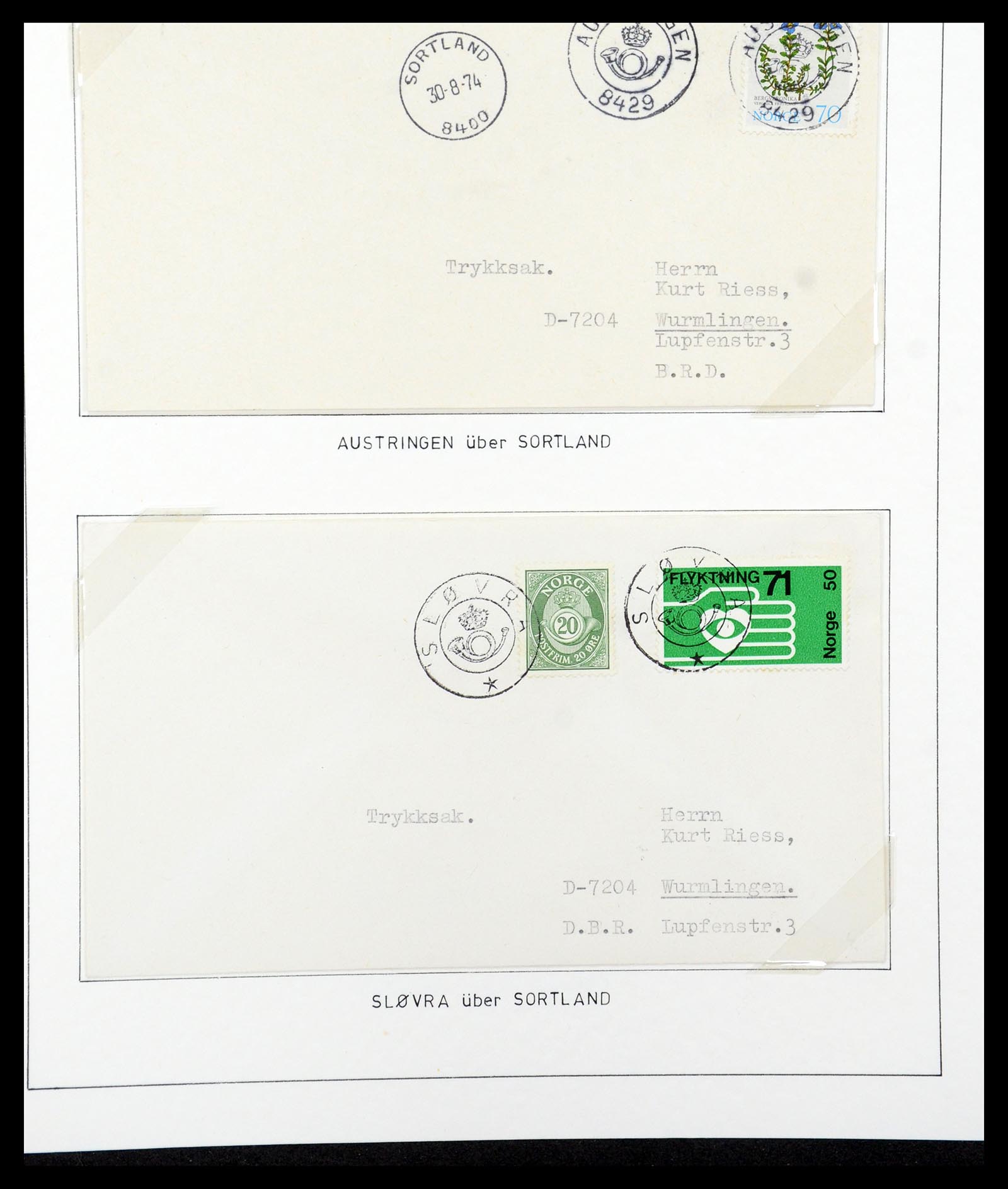 35263 053 - Postzegelverzameling 35263 Noorwegen brieven 1937-1987.