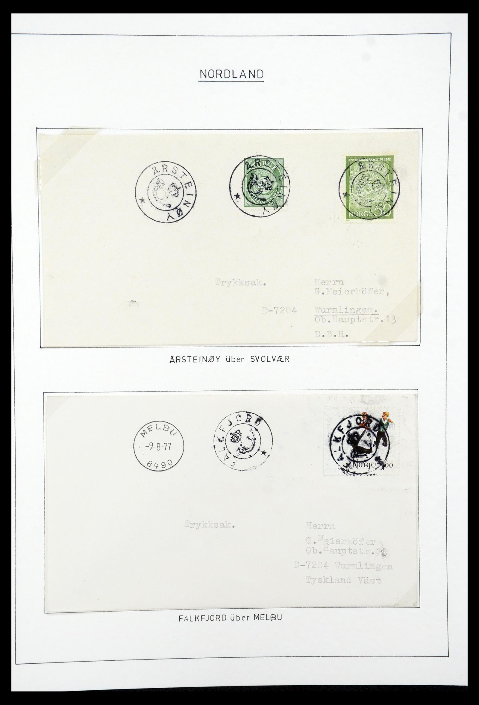 35263 056 - Postzegelverzameling 35263 Noorwegen brieven 1937-1987.