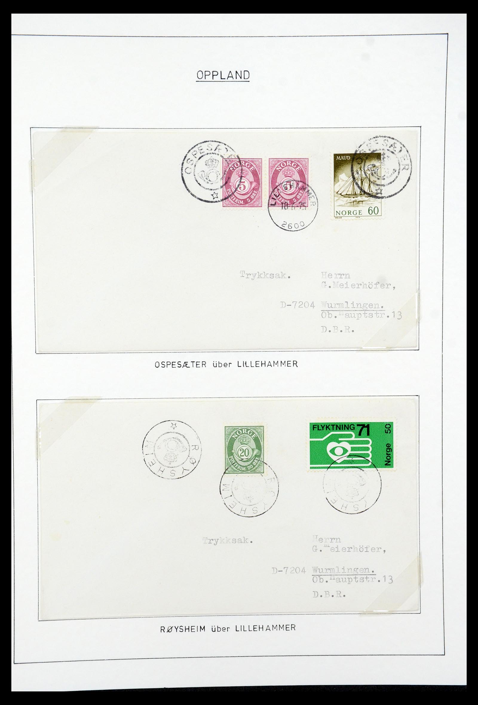 35263 058 - Postzegelverzameling 35263 Noorwegen brieven 1937-1987.