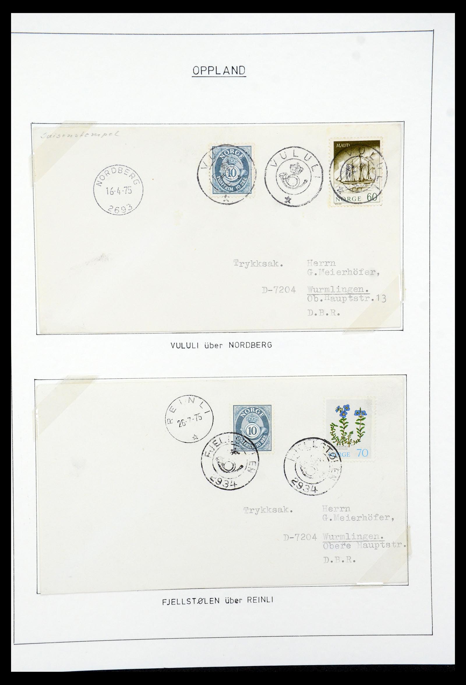 35263 059 - Postzegelverzameling 35263 Noorwegen brieven 1937-1987.