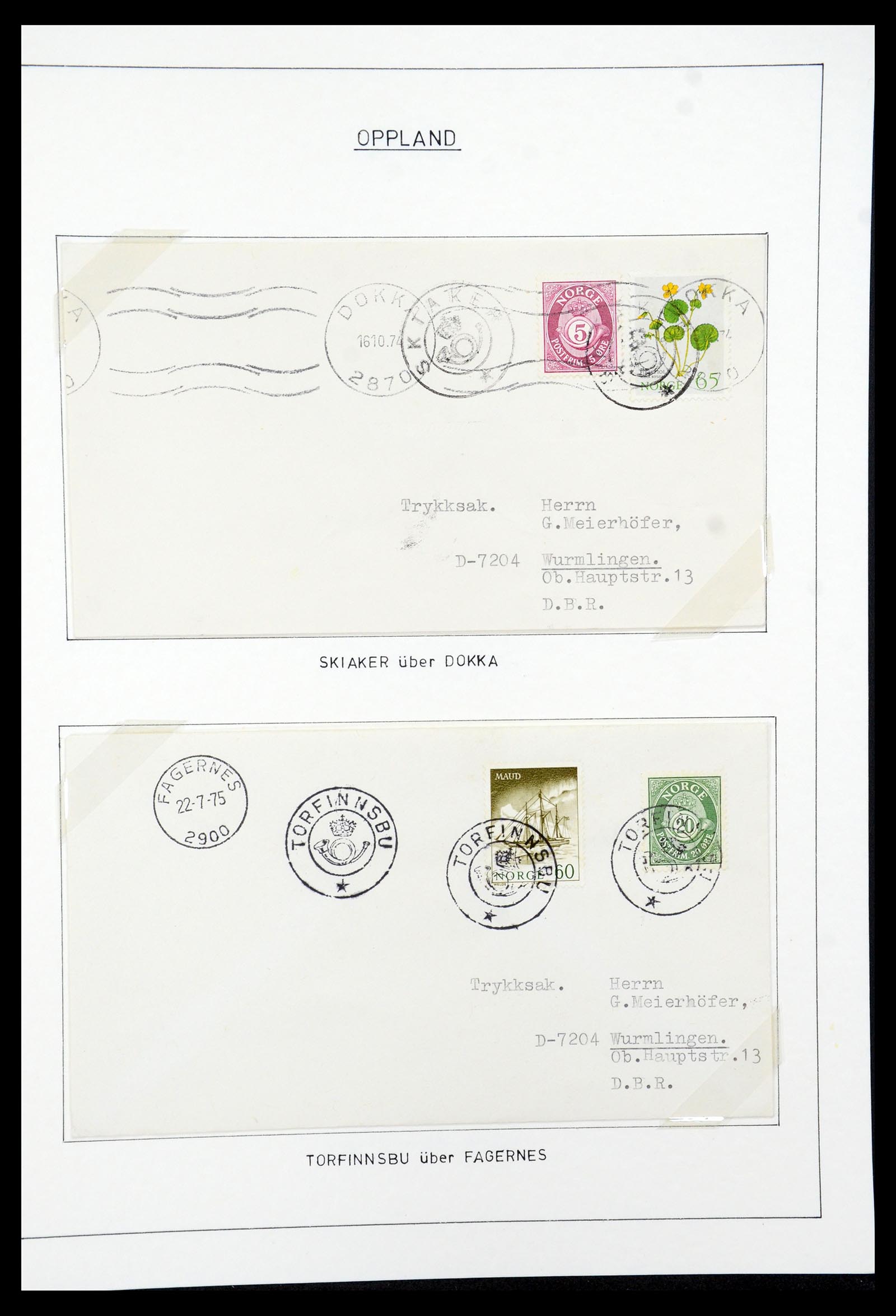 35263 062 - Postzegelverzameling 35263 Noorwegen brieven 1937-1987.