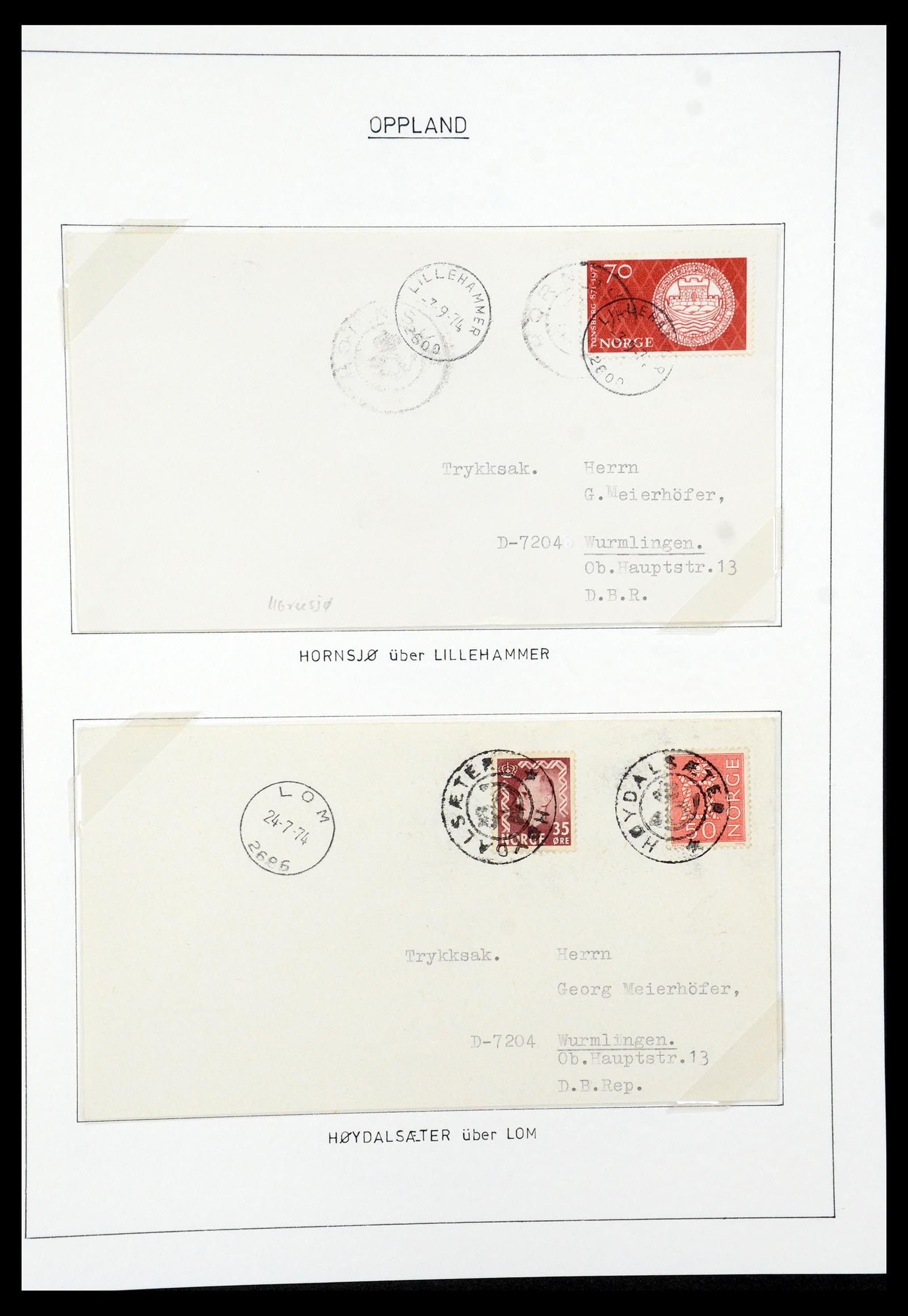 35263 064 - Postzegelverzameling 35263 Noorwegen brieven 1937-1987.