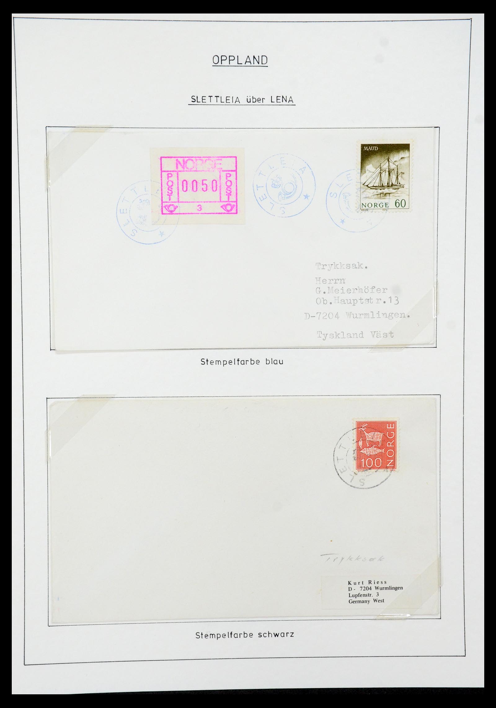35263 065 - Postzegelverzameling 35263 Noorwegen brieven 1937-1987.
