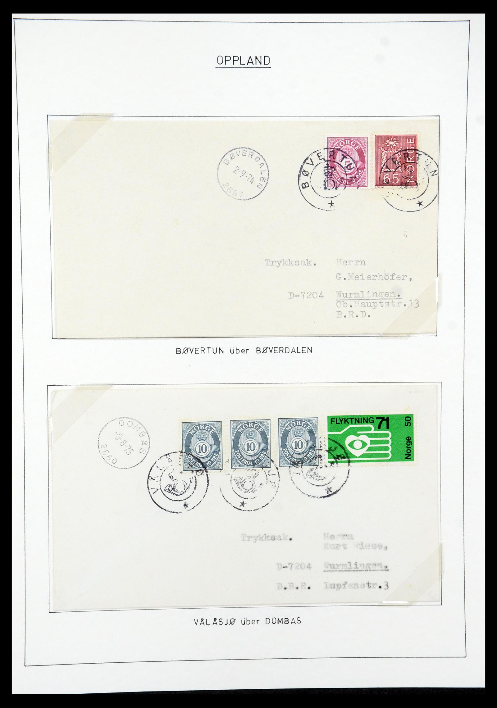 35263 066 - Postzegelverzameling 35263 Noorwegen brieven 1937-1987.