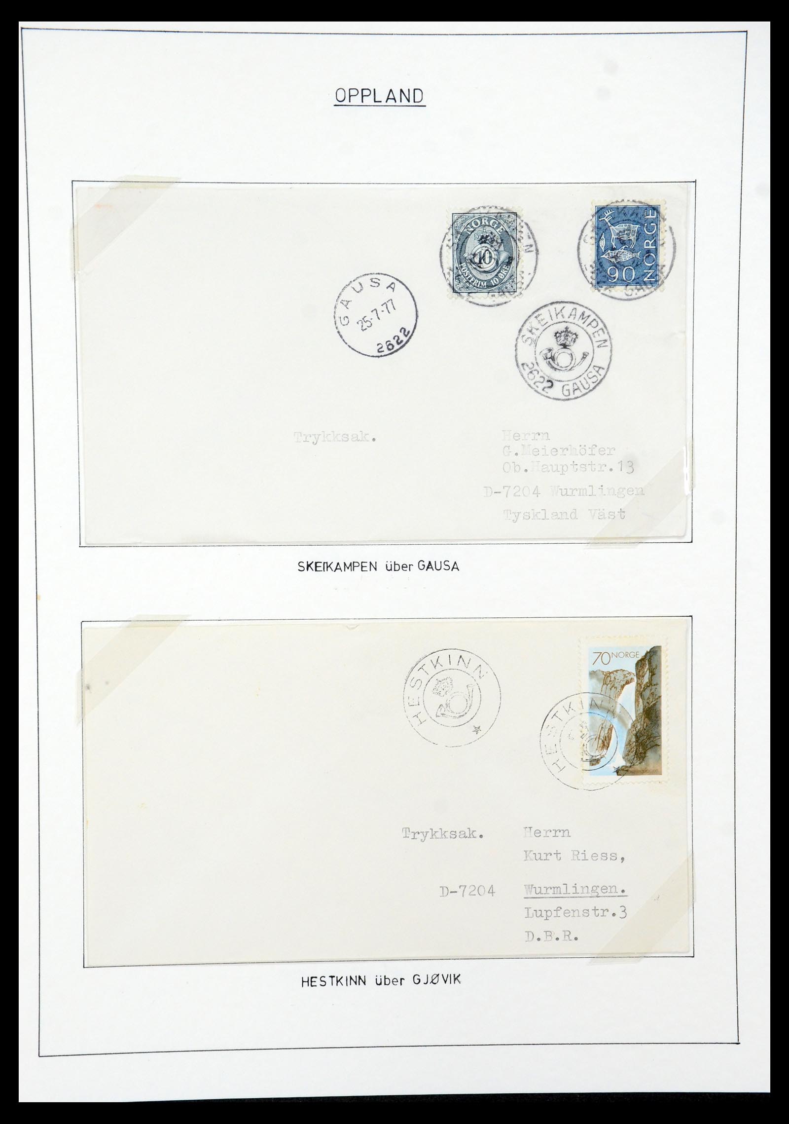 35263 067 - Postzegelverzameling 35263 Noorwegen brieven 1937-1987.