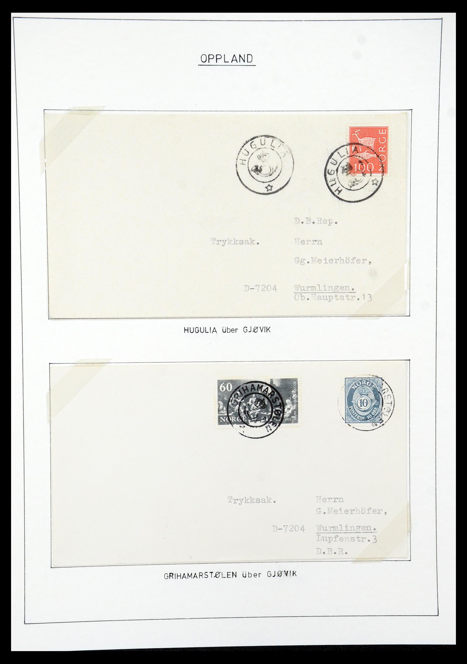 35263 068 - Postzegelverzameling 35263 Noorwegen brieven 1937-1987.