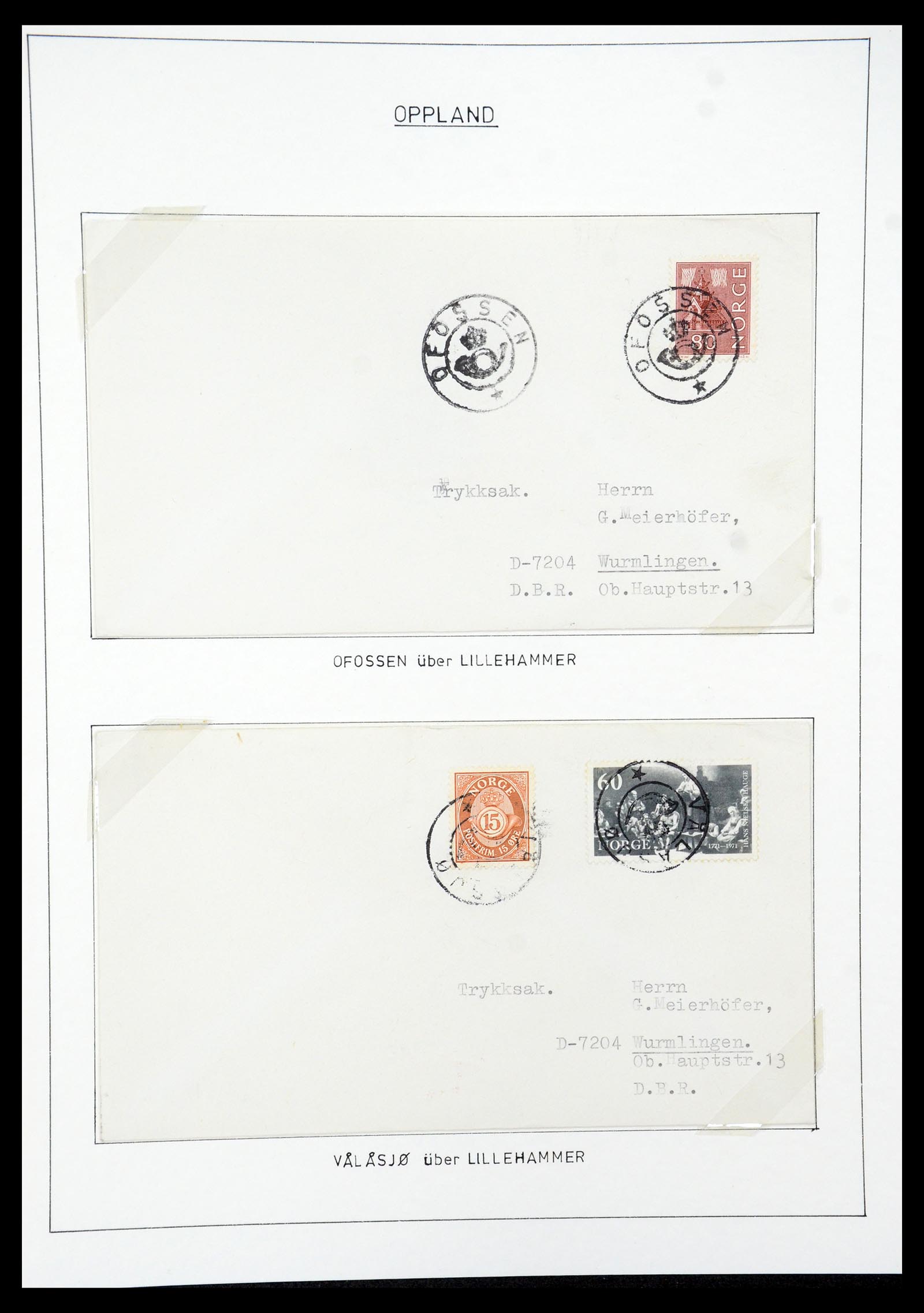 35263 070 - Postzegelverzameling 35263 Noorwegen brieven 1937-1987.