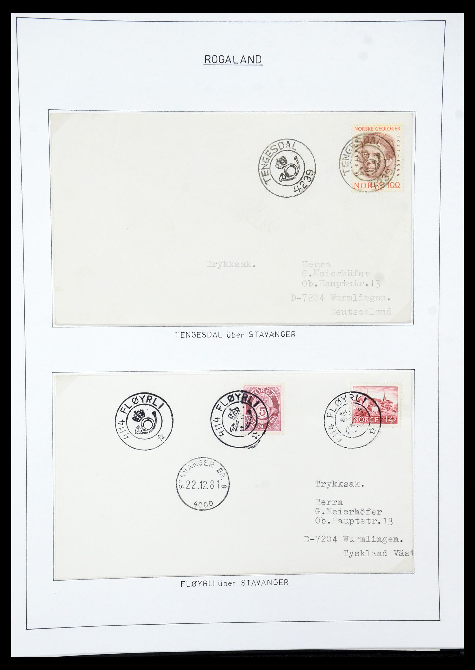 35263 076 - Postzegelverzameling 35263 Noorwegen brieven 1937-1987.
