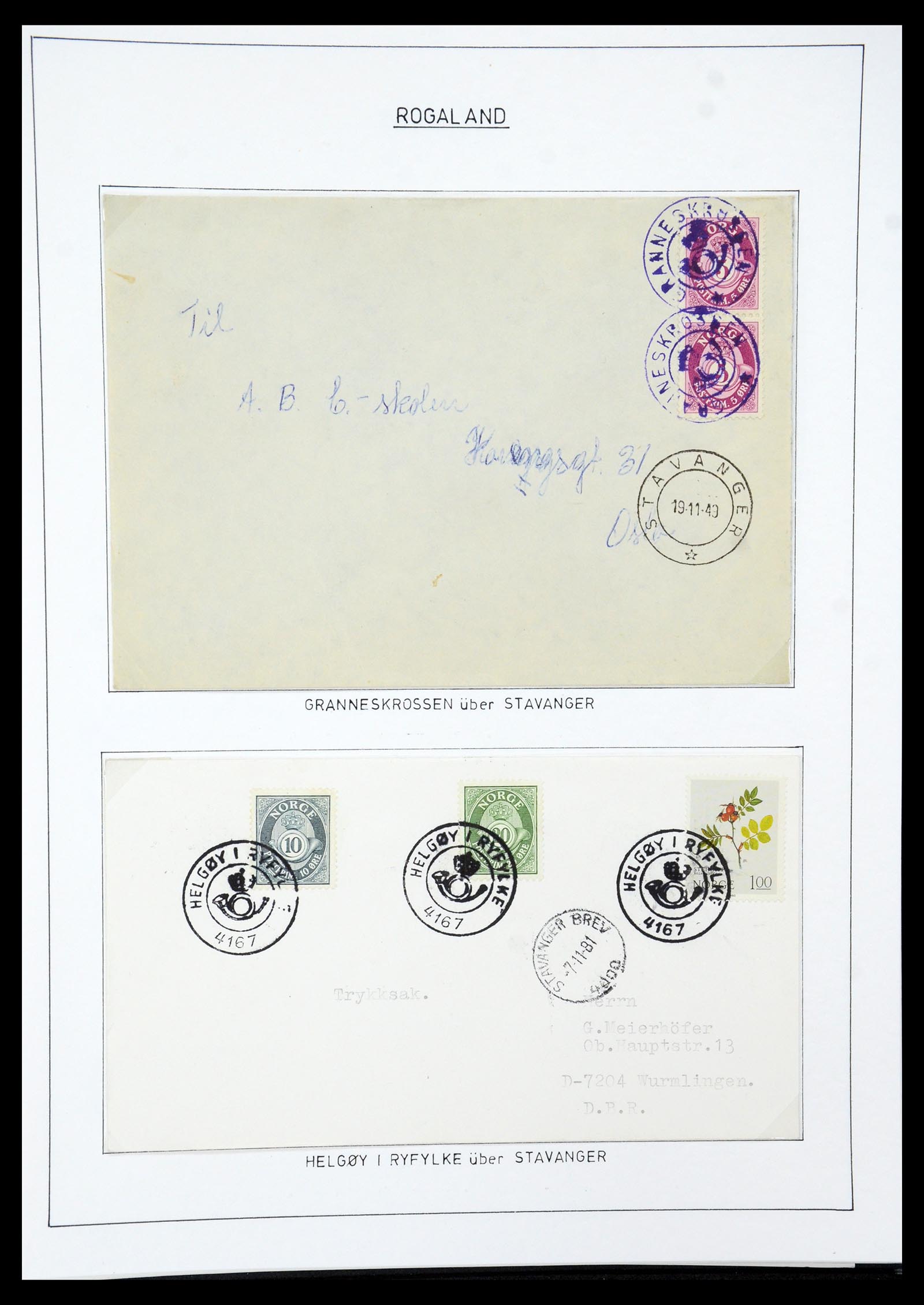 35263 078 - Postzegelverzameling 35263 Noorwegen brieven 1937-1987.