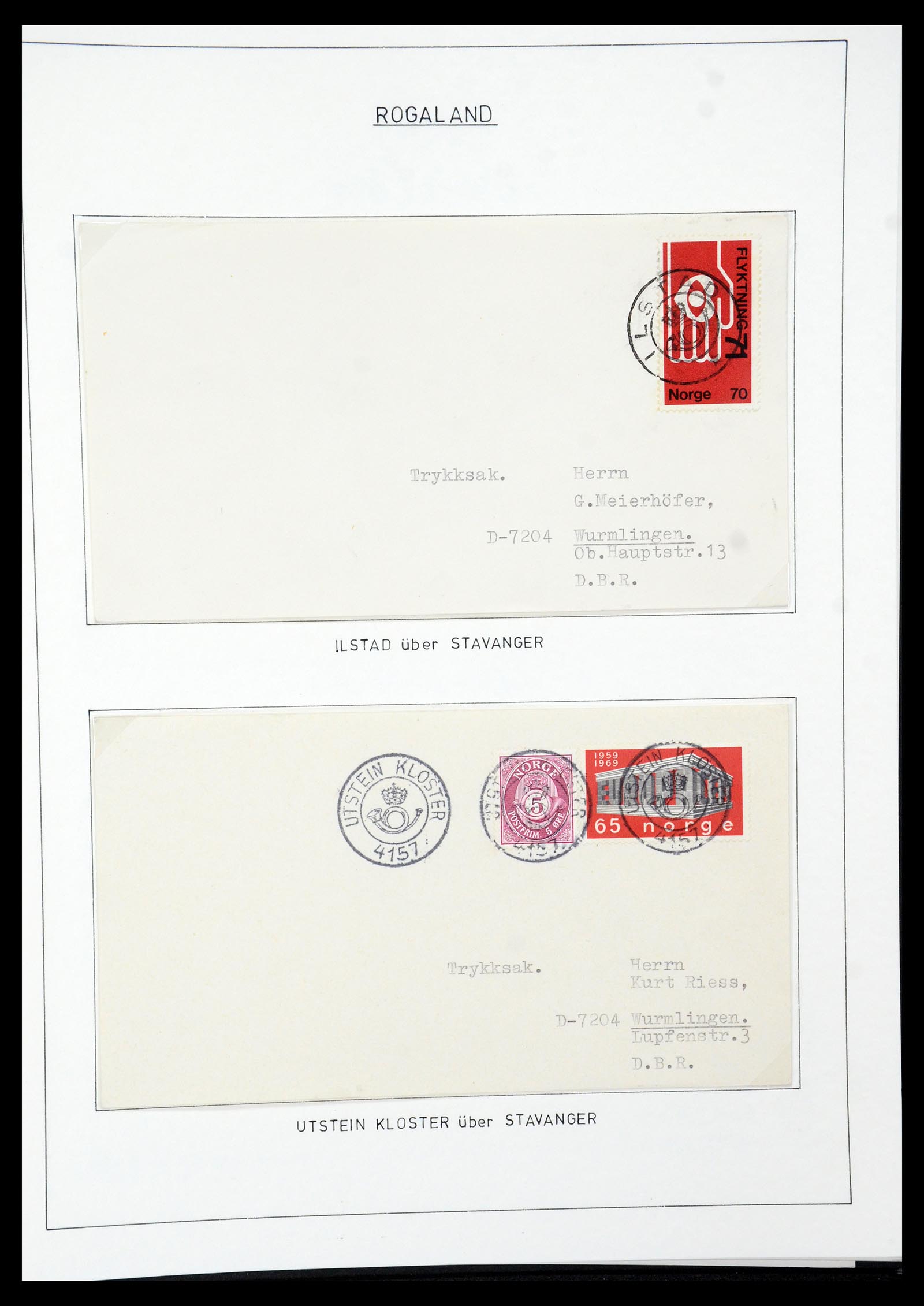 35263 079 - Postzegelverzameling 35263 Noorwegen brieven 1937-1987.
