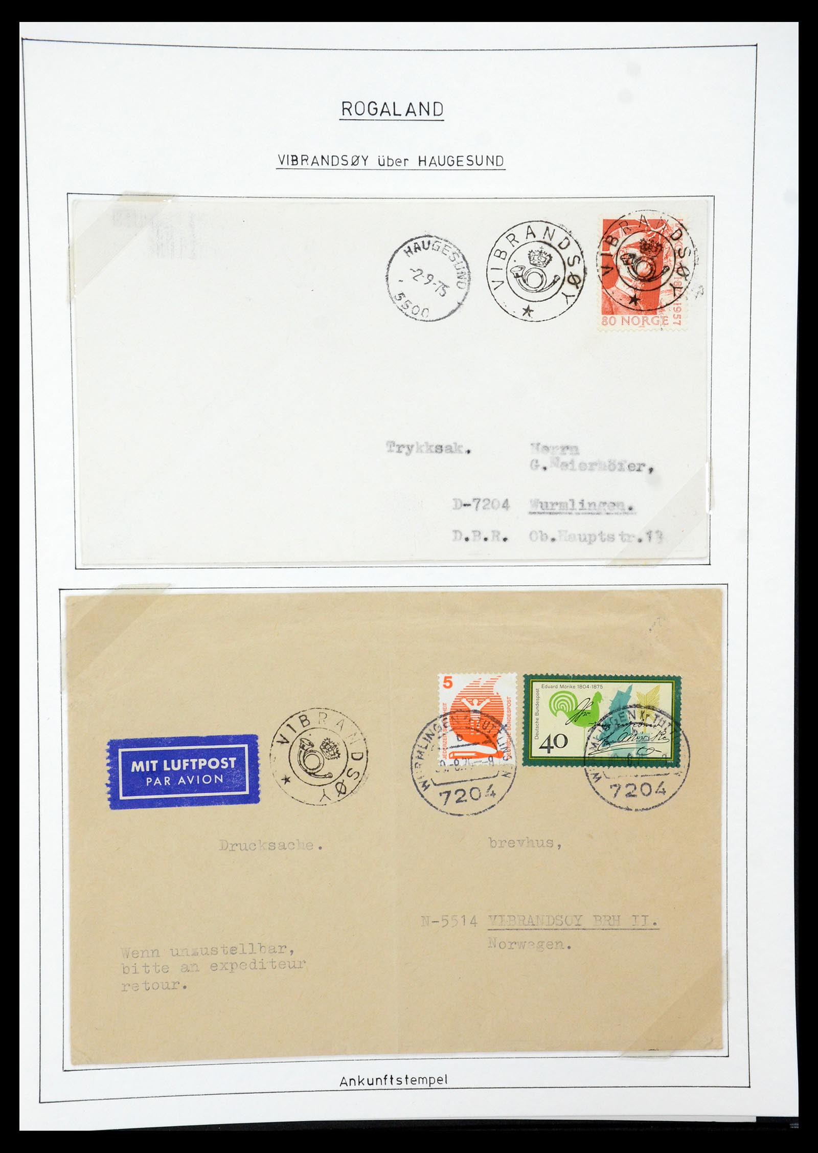 35263 081 - Postzegelverzameling 35263 Noorwegen brieven 1937-1987.