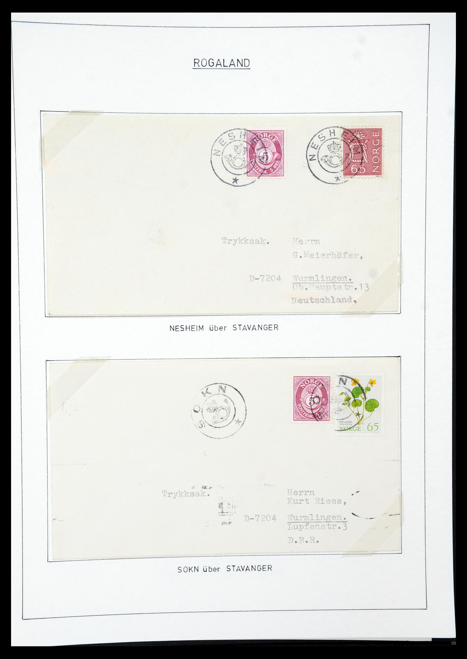 35263 082 - Postzegelverzameling 35263 Noorwegen brieven 1937-1987.