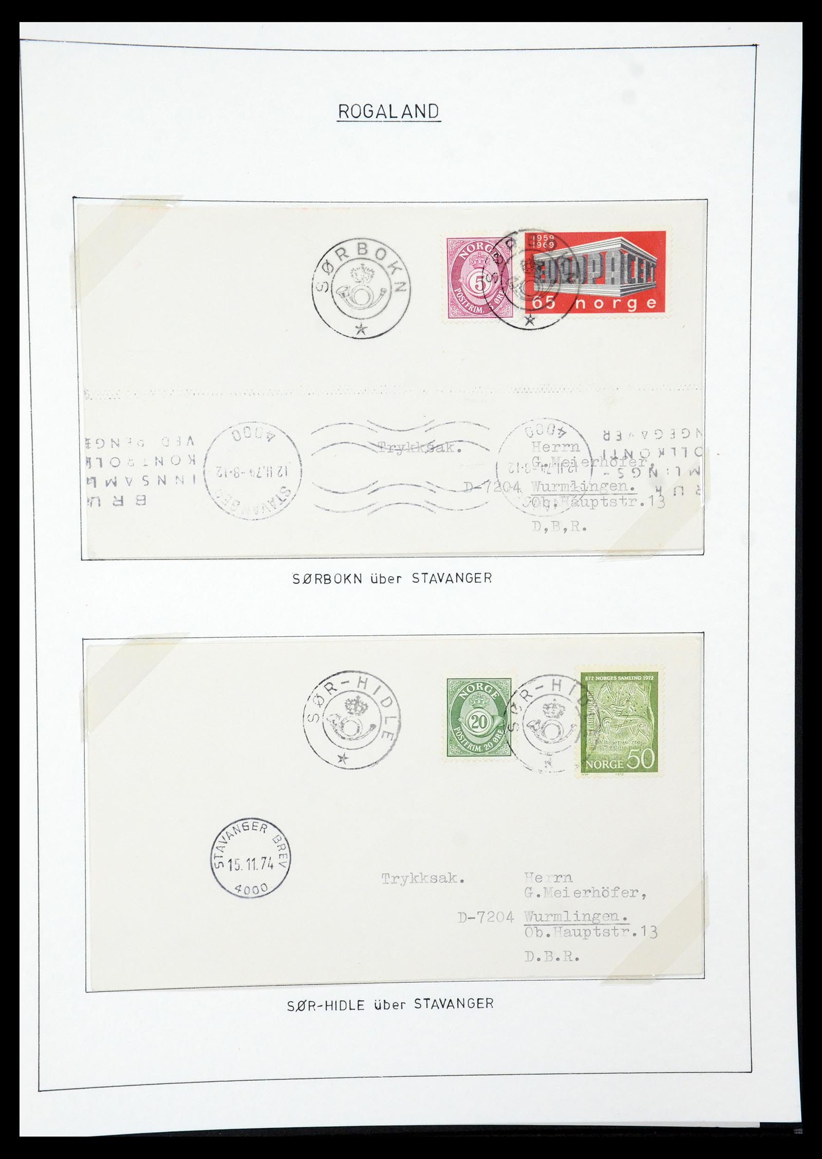 35263 083 - Postzegelverzameling 35263 Noorwegen brieven 1937-1987.