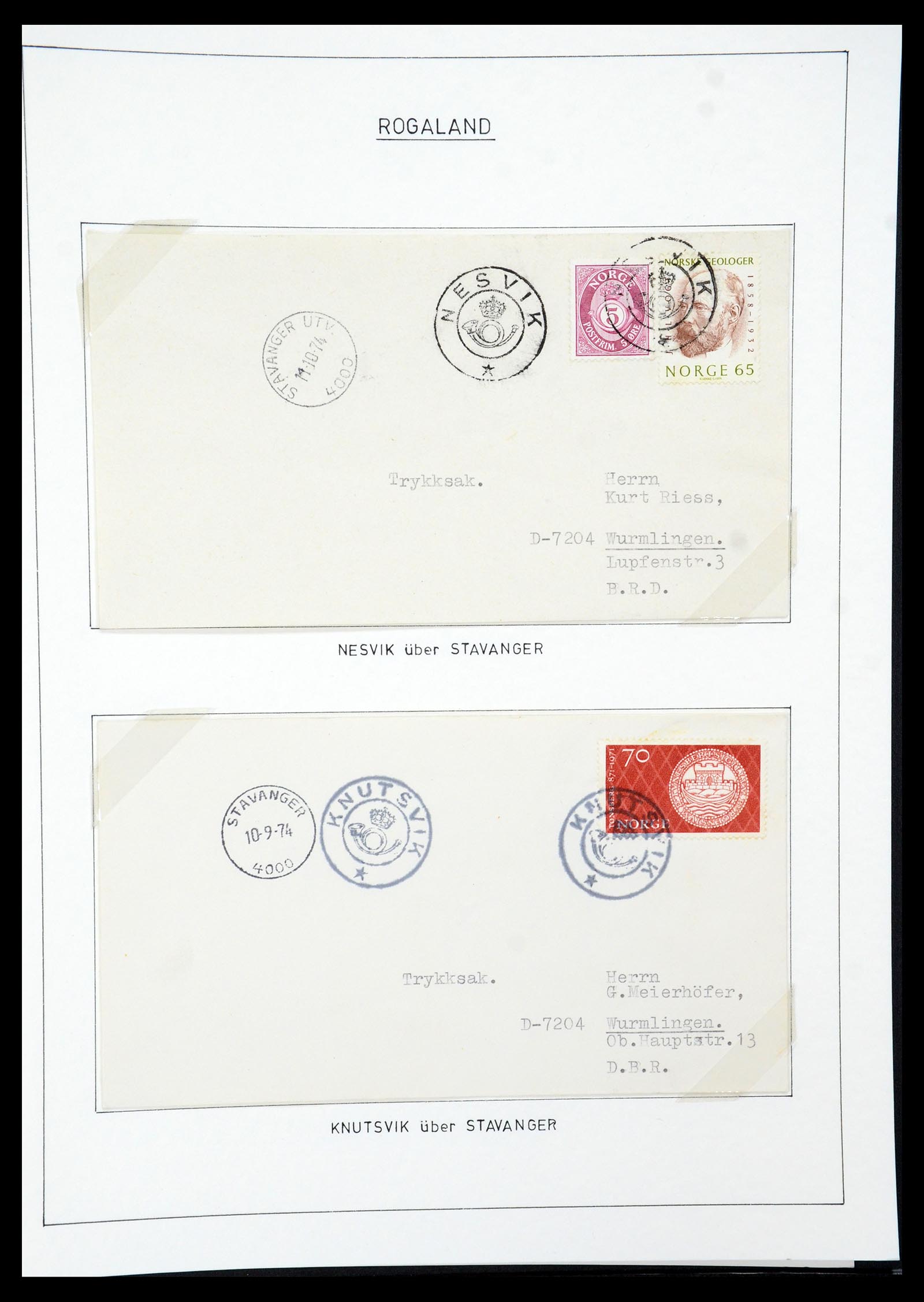 35263 084 - Postzegelverzameling 35263 Noorwegen brieven 1937-1987.