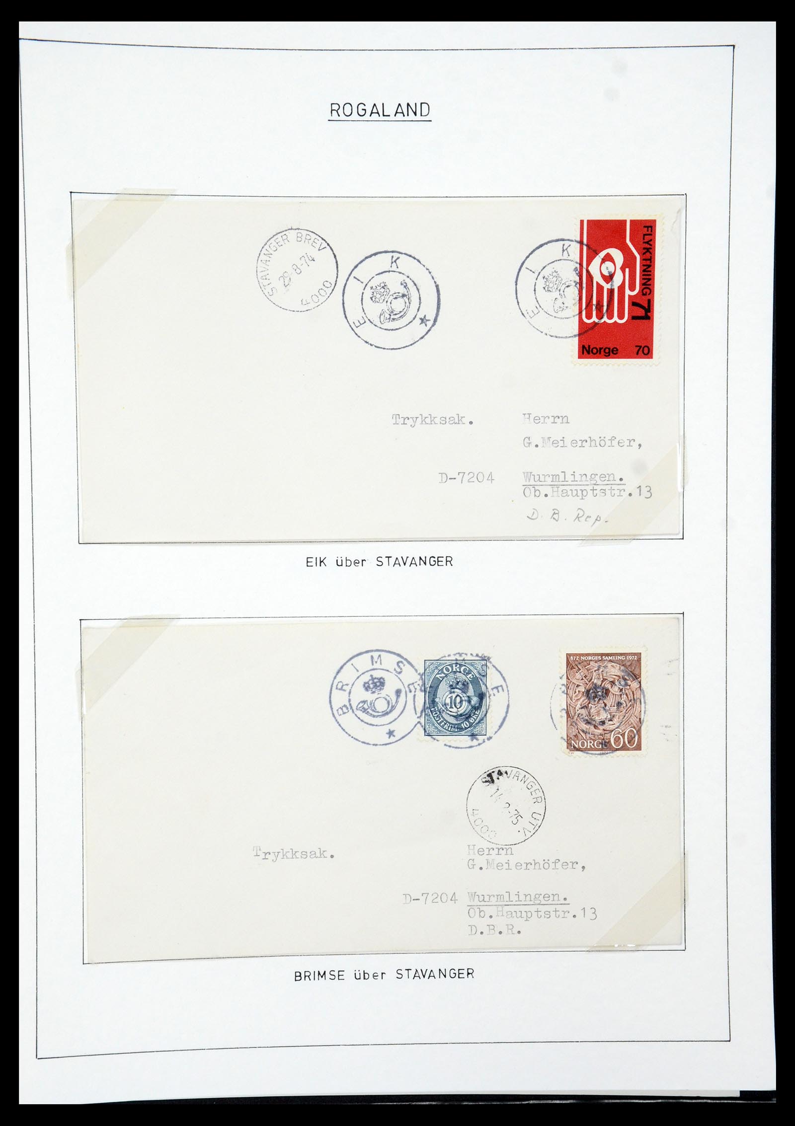 35263 085 - Postzegelverzameling 35263 Noorwegen brieven 1937-1987.