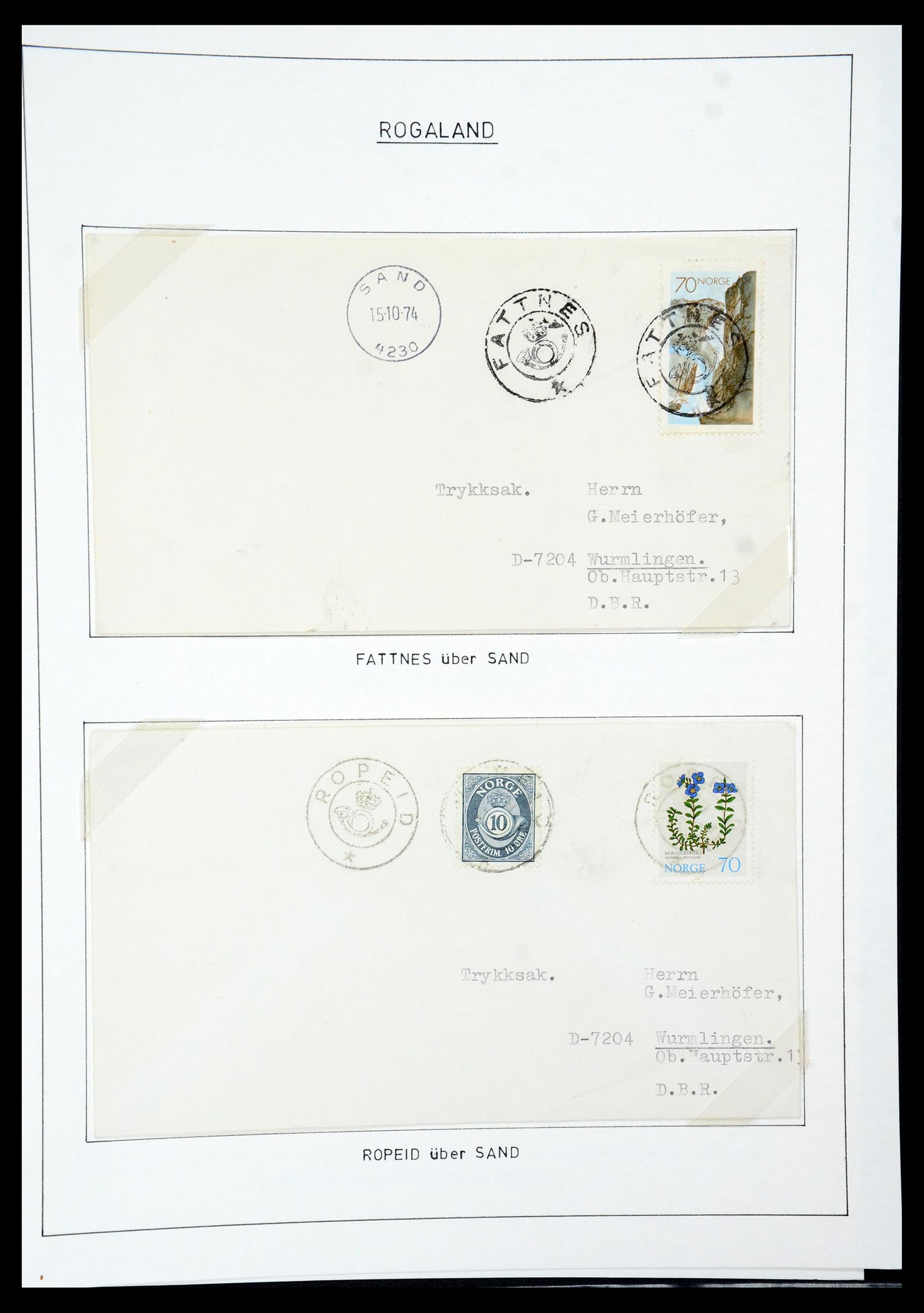 35263 087 - Postzegelverzameling 35263 Noorwegen brieven 1937-1987.
