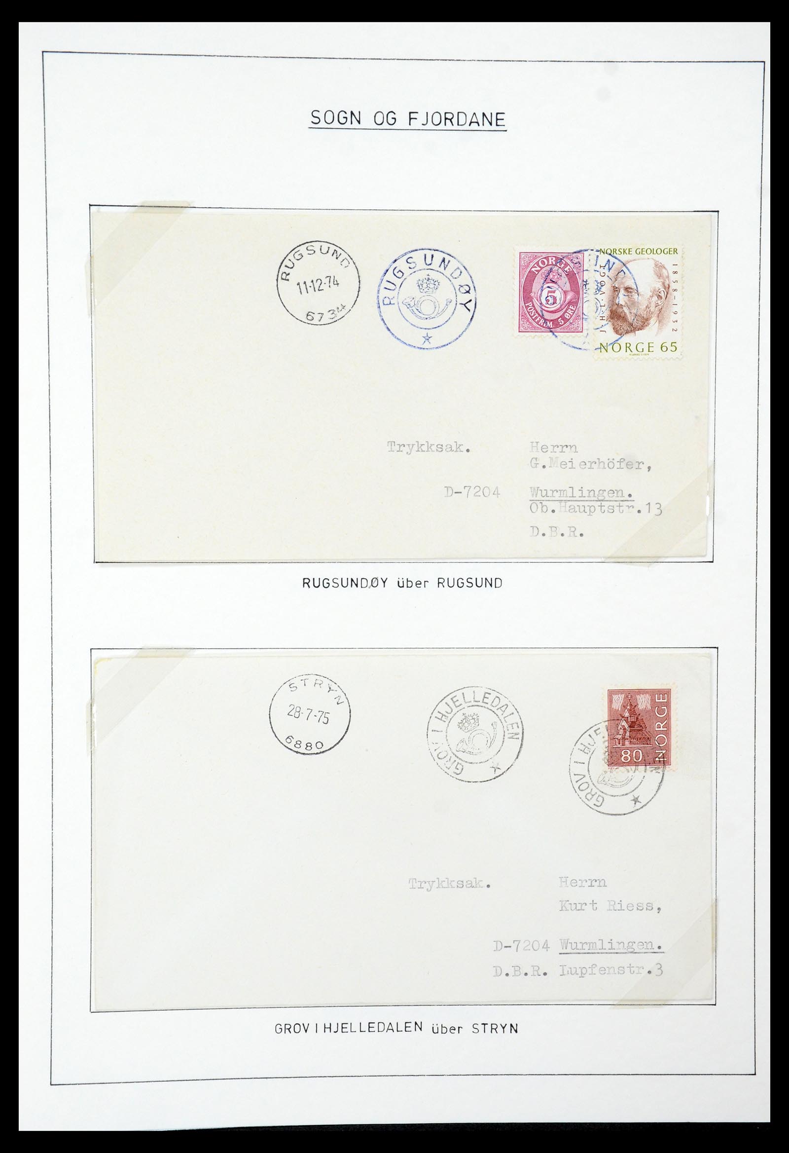 35263 094 - Postzegelverzameling 35263 Noorwegen brieven 1937-1987.