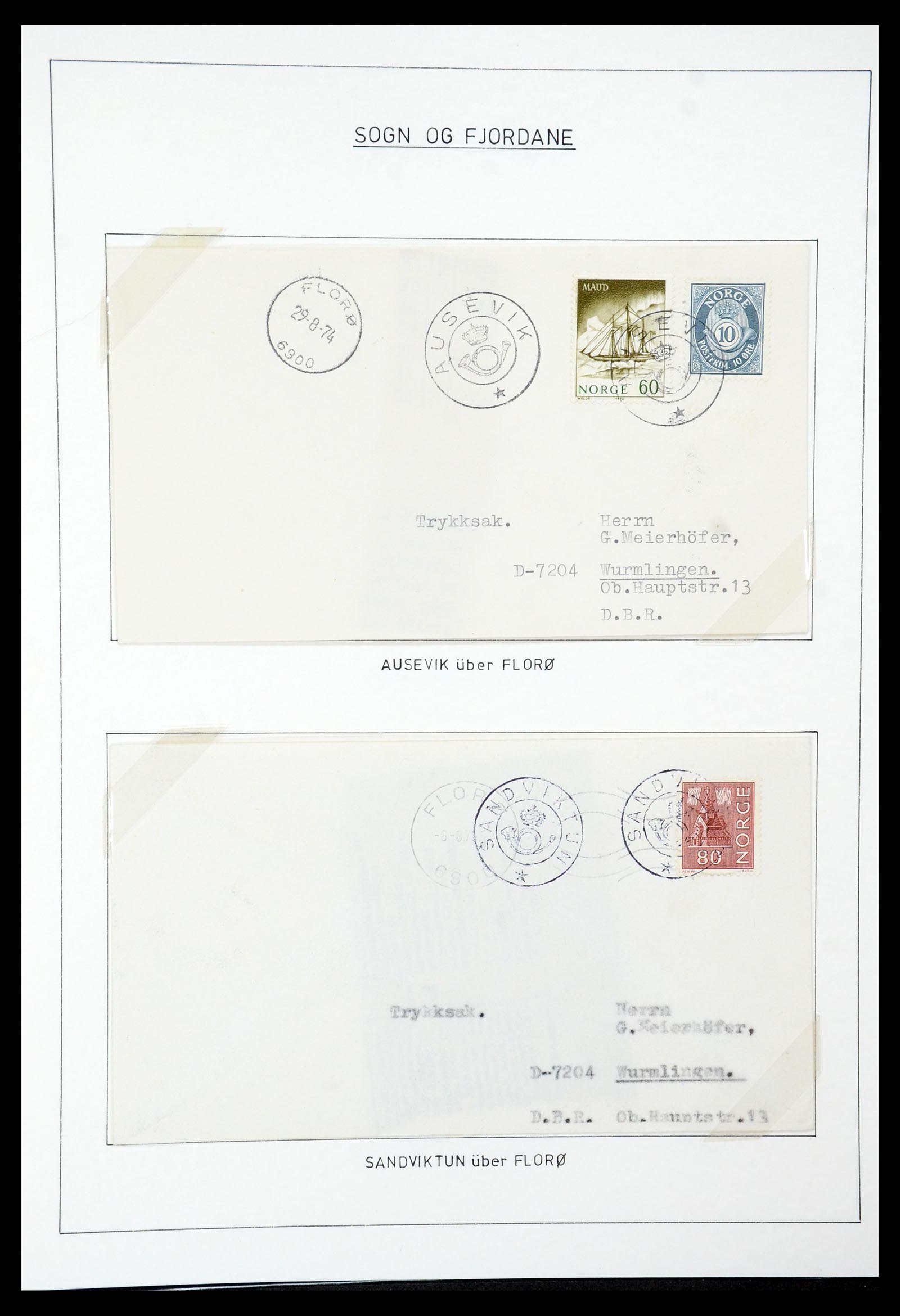 35263 097 - Postzegelverzameling 35263 Noorwegen brieven 1937-1987.