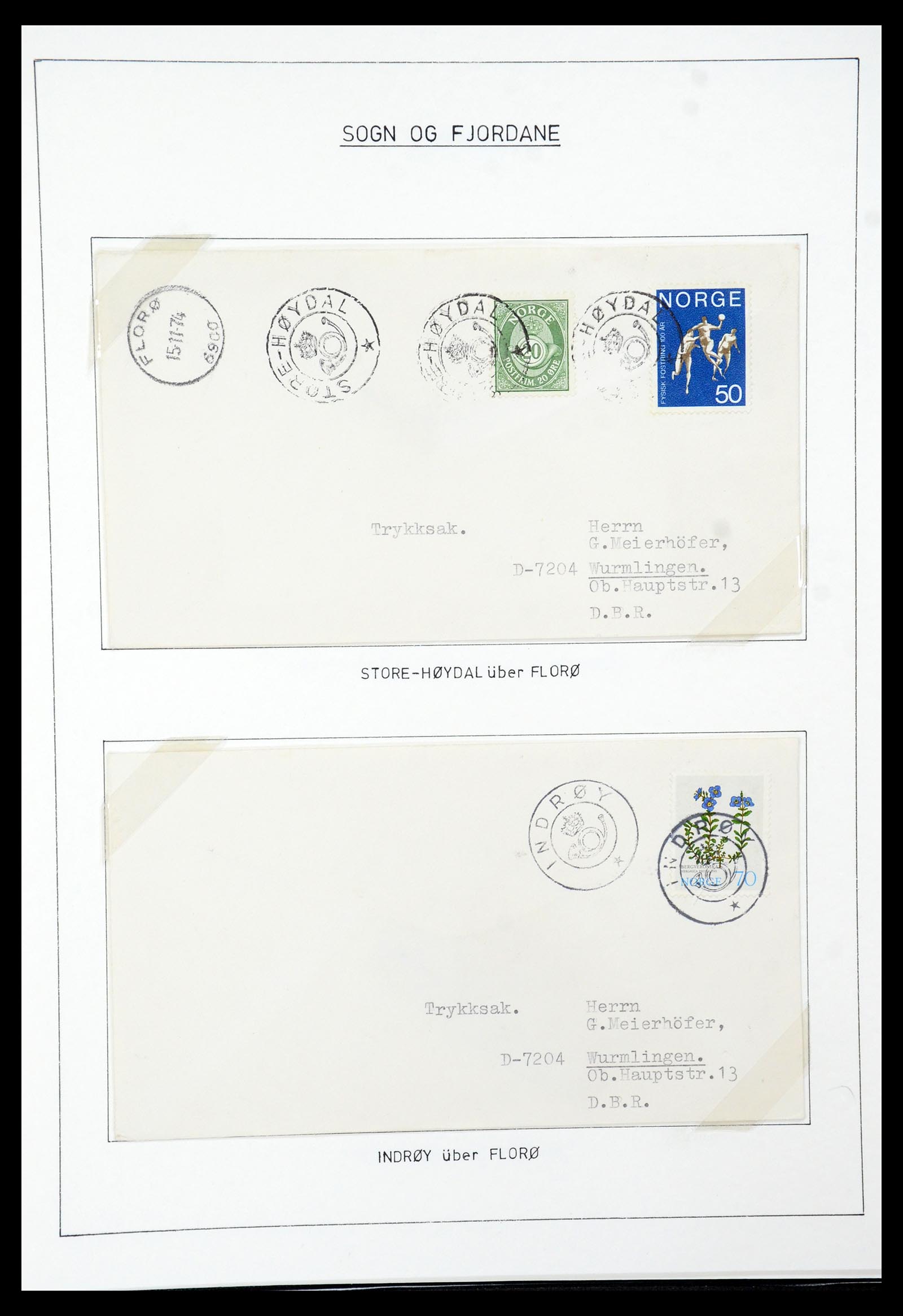 35263 098 - Postzegelverzameling 35263 Noorwegen brieven 1937-1987.