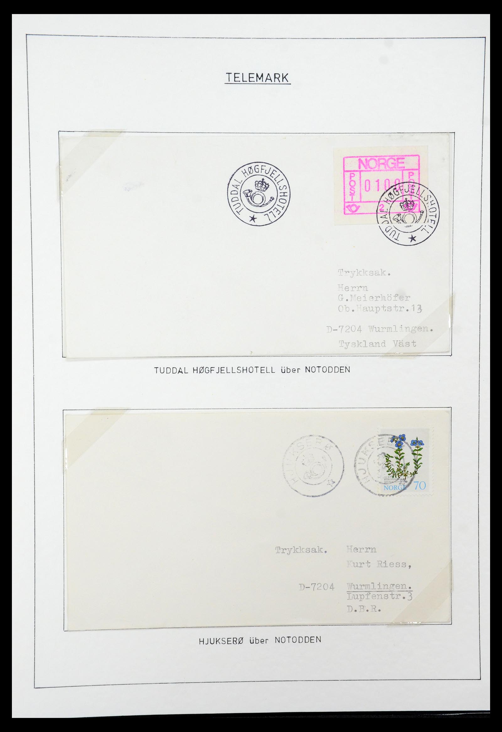 35263 099 - Postzegelverzameling 35263 Noorwegen brieven 1937-1987.