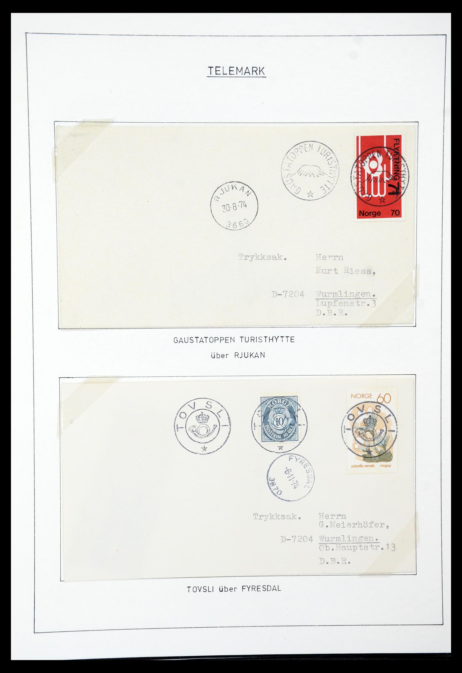 35263 100 - Postzegelverzameling 35263 Noorwegen brieven 1937-1987.