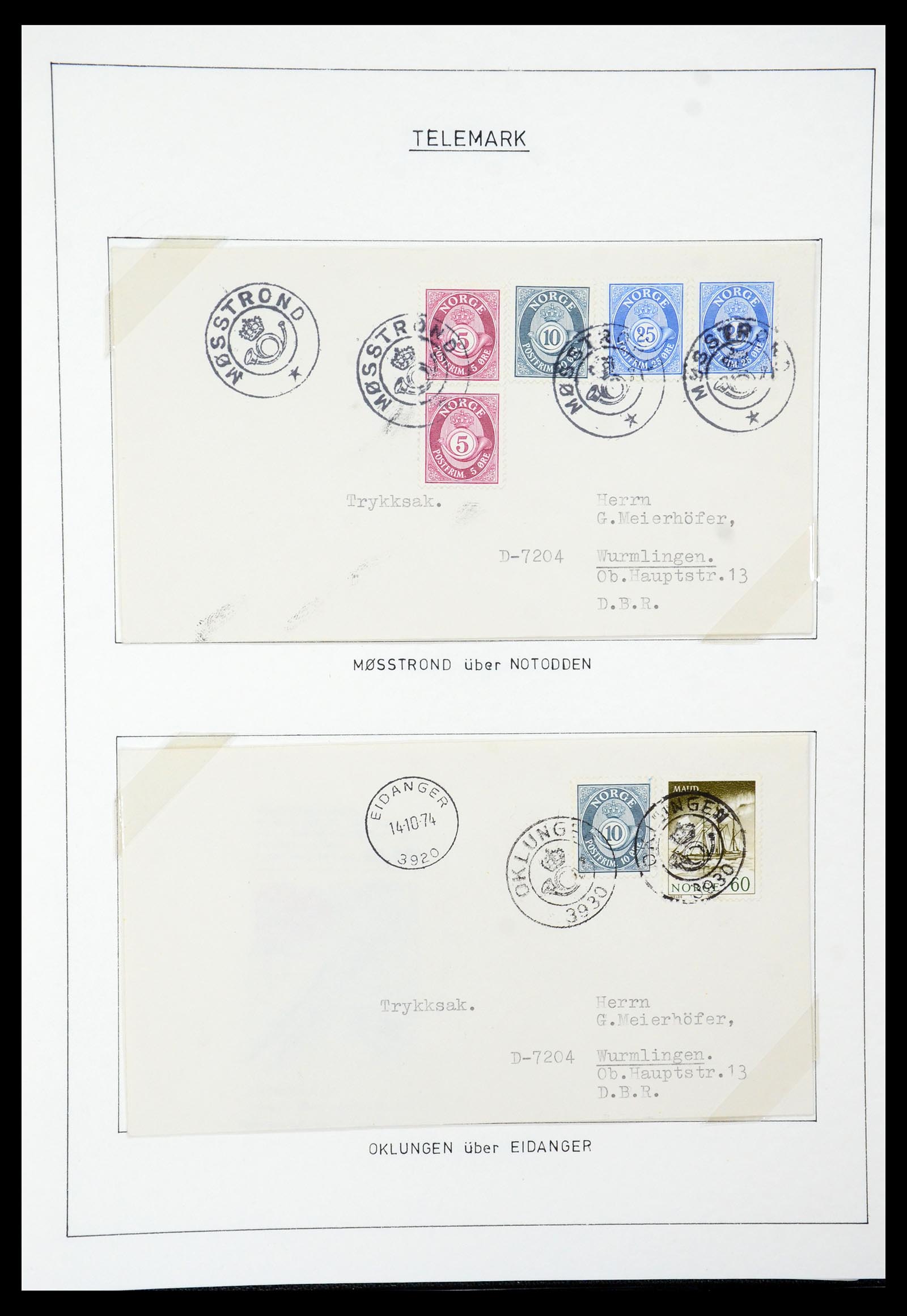 35263 102 - Postzegelverzameling 35263 Noorwegen brieven 1937-1987.
