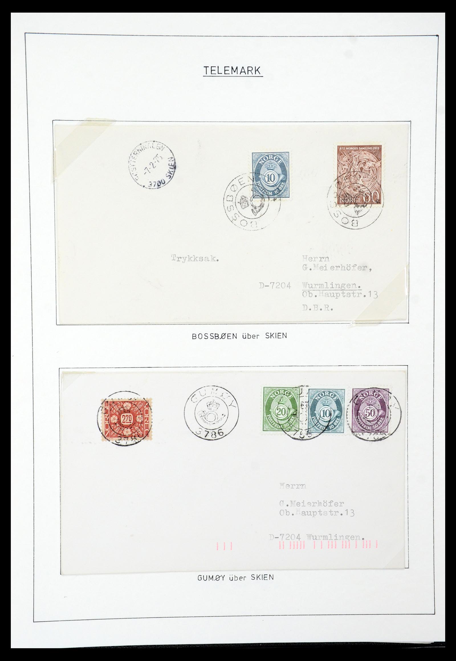 35263 103 - Postzegelverzameling 35263 Noorwegen brieven 1937-1987.