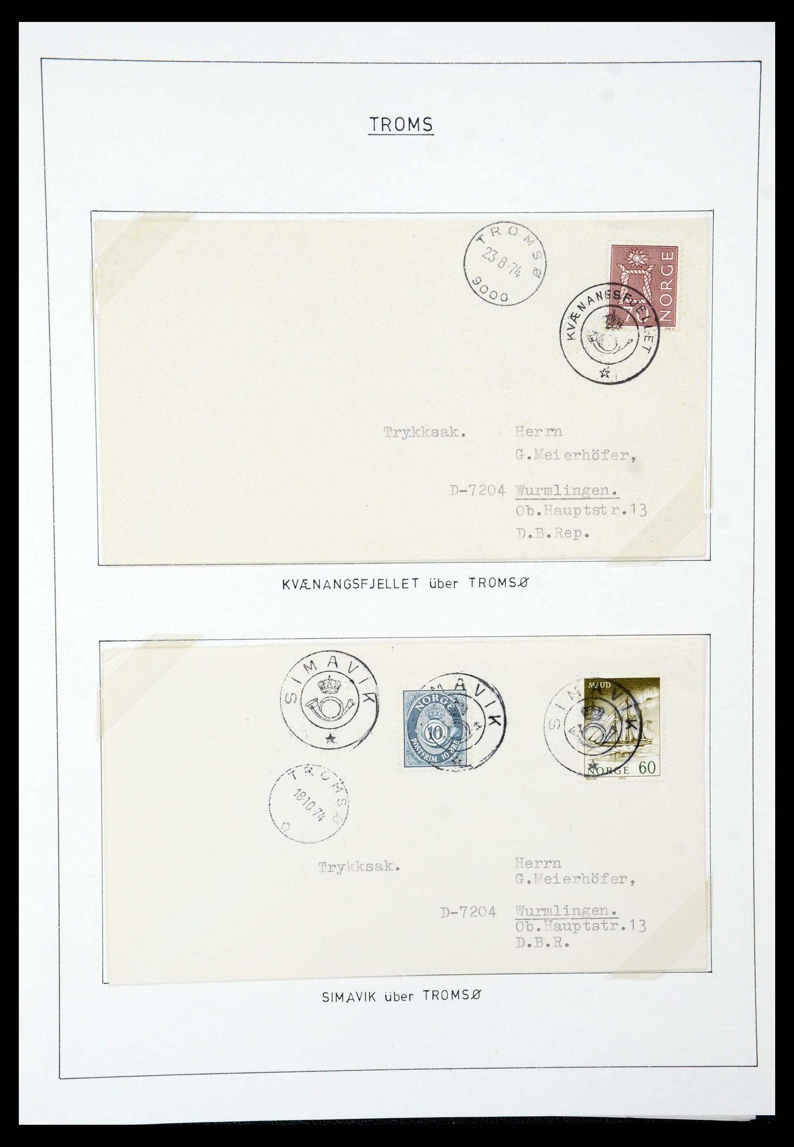 35263 105 - Postzegelverzameling 35263 Noorwegen brieven 1937-1987.
